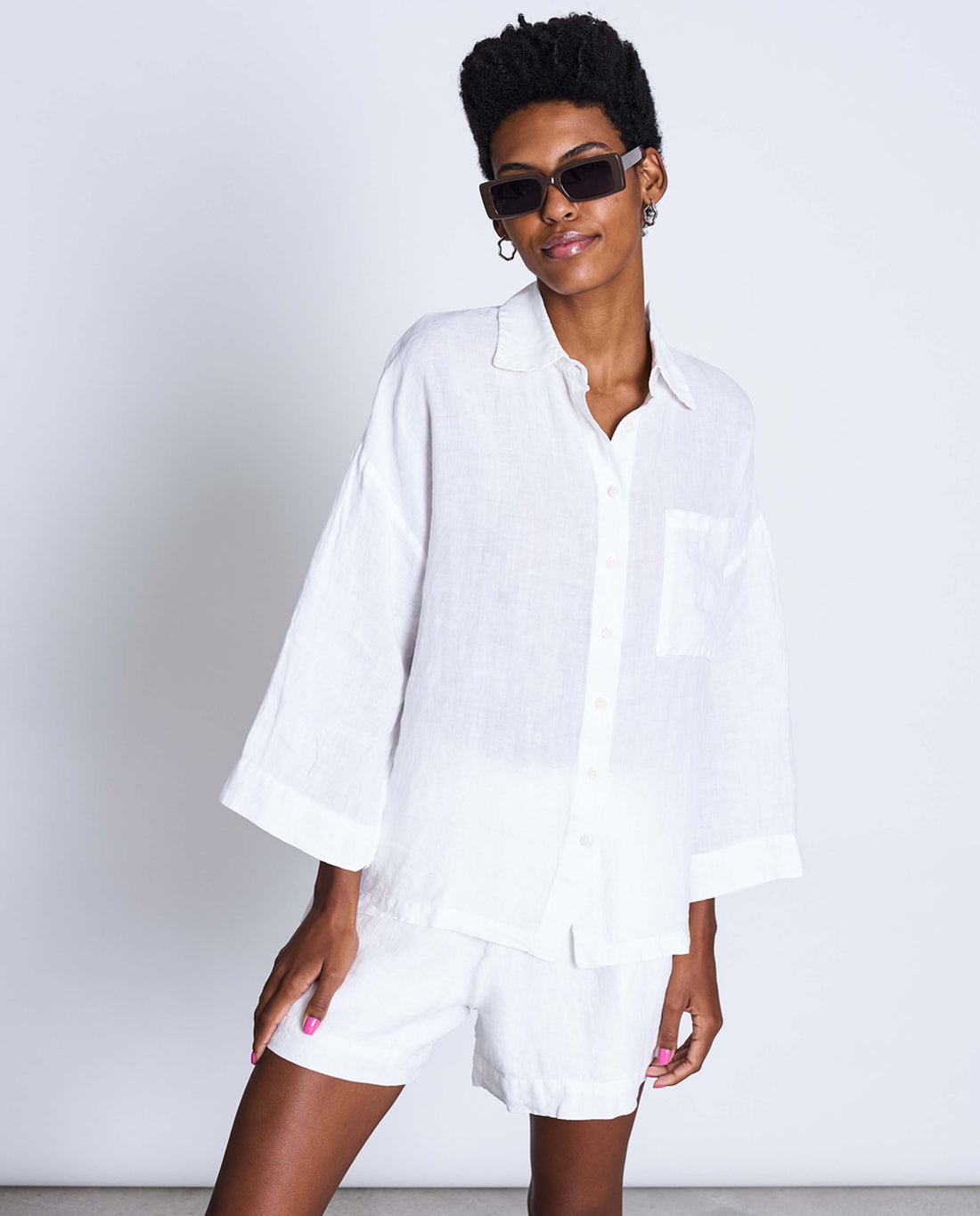 marché commun jan n june femme chemise ample Mons lin belge blanche