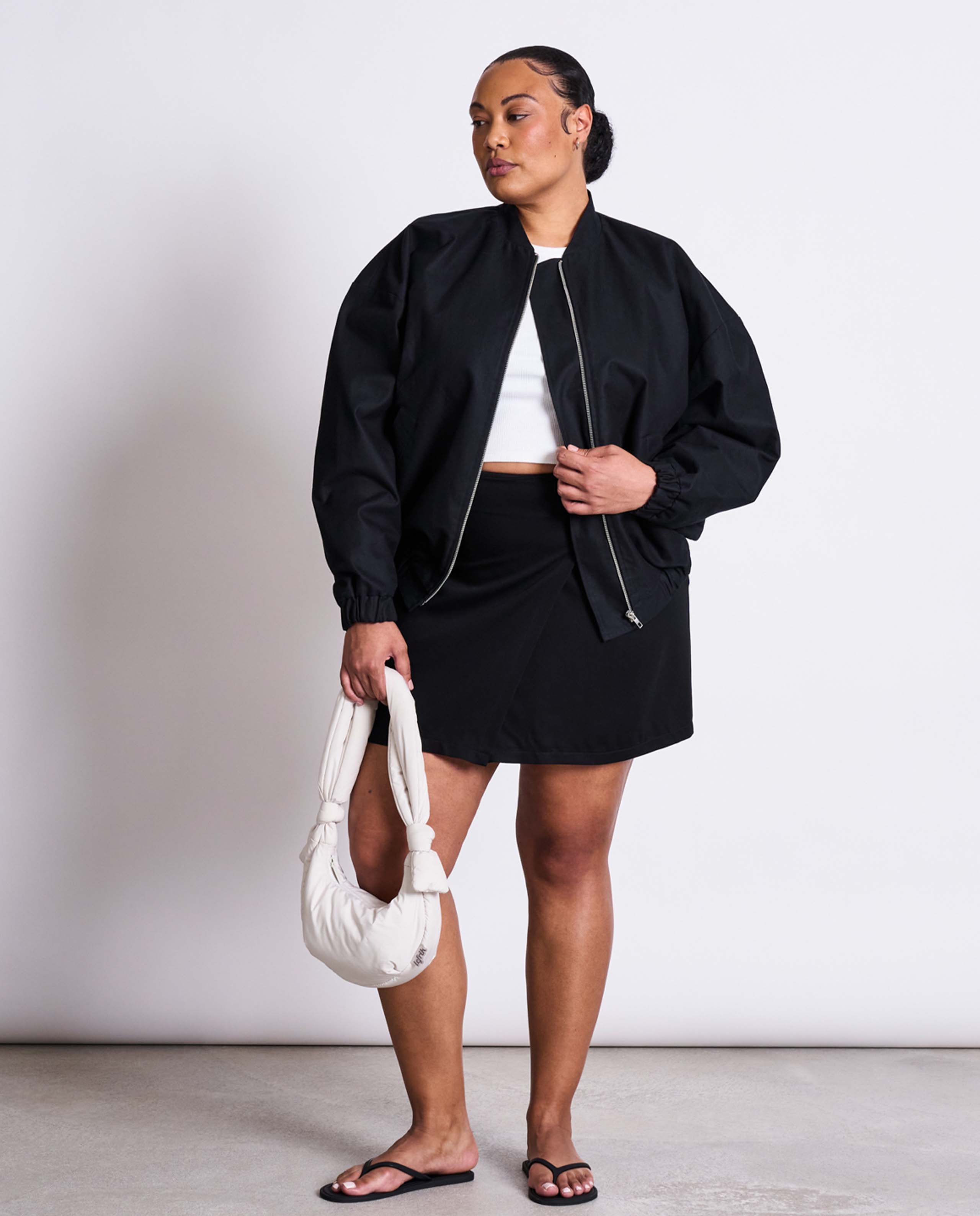 marché commun jupe portefeuille en viscose noir jan n june