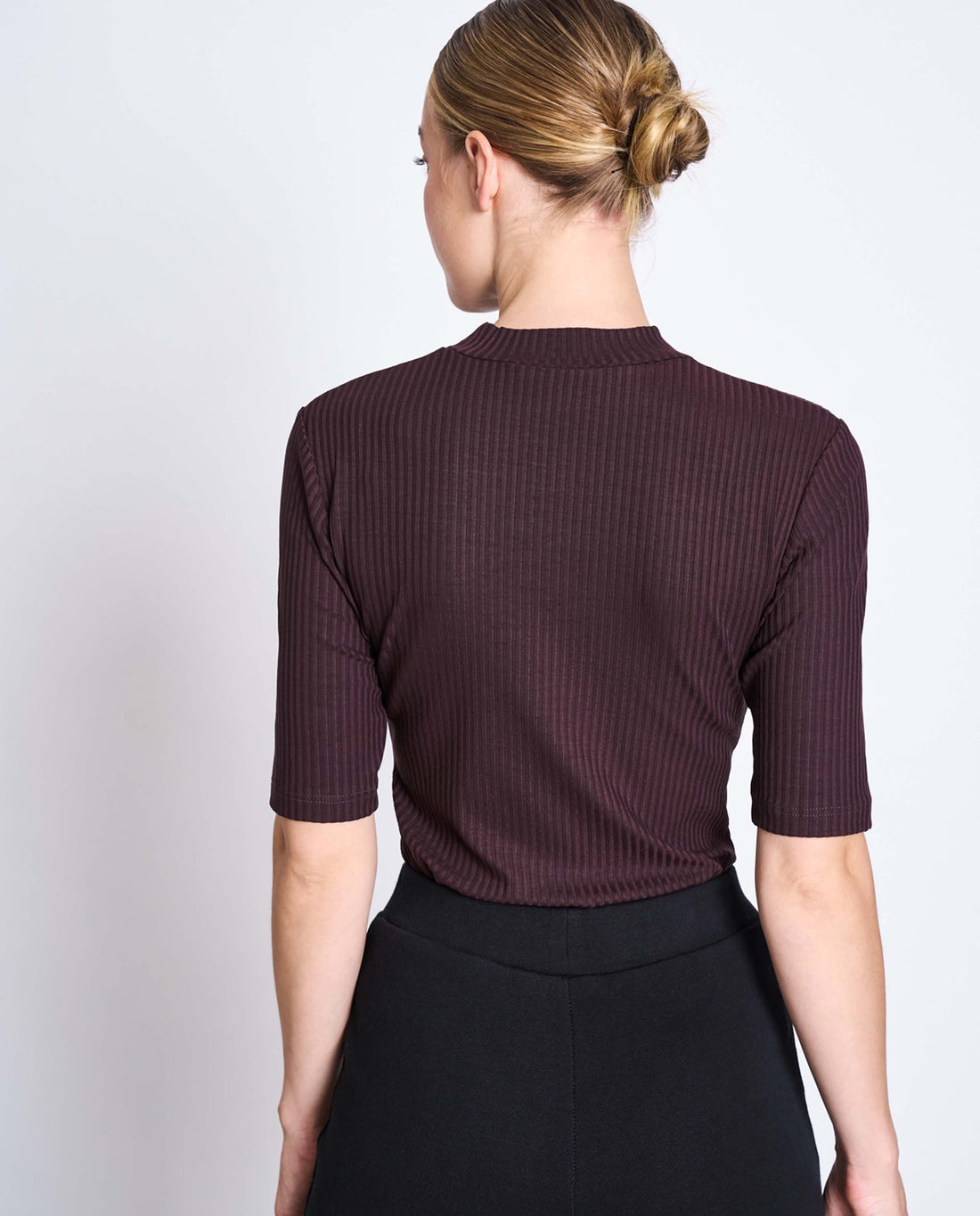 Marché Commun T-shirt Manches 3/4 Tencel espresso Jan&