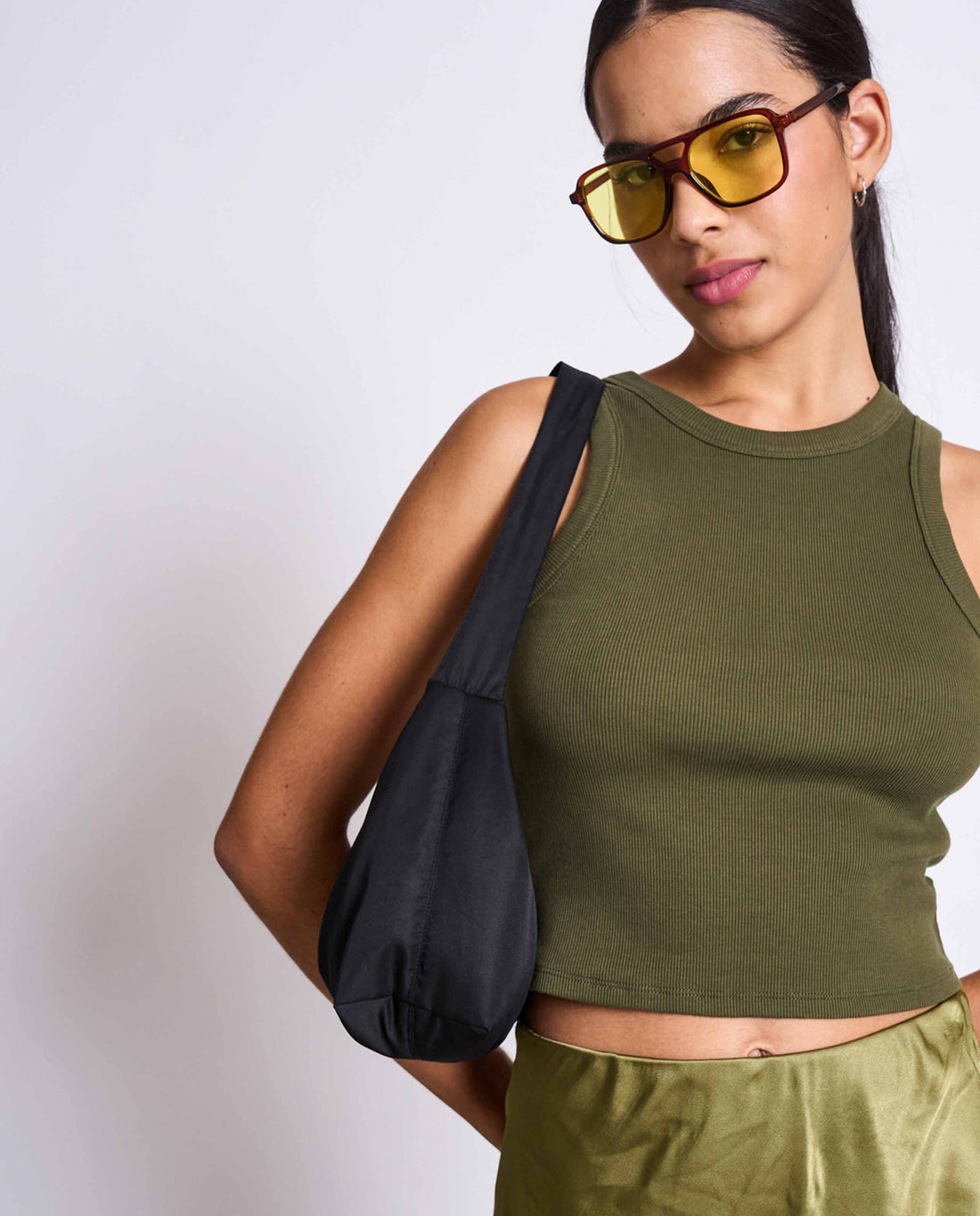 Marché commun tank top en coton bio vert olive jan n june