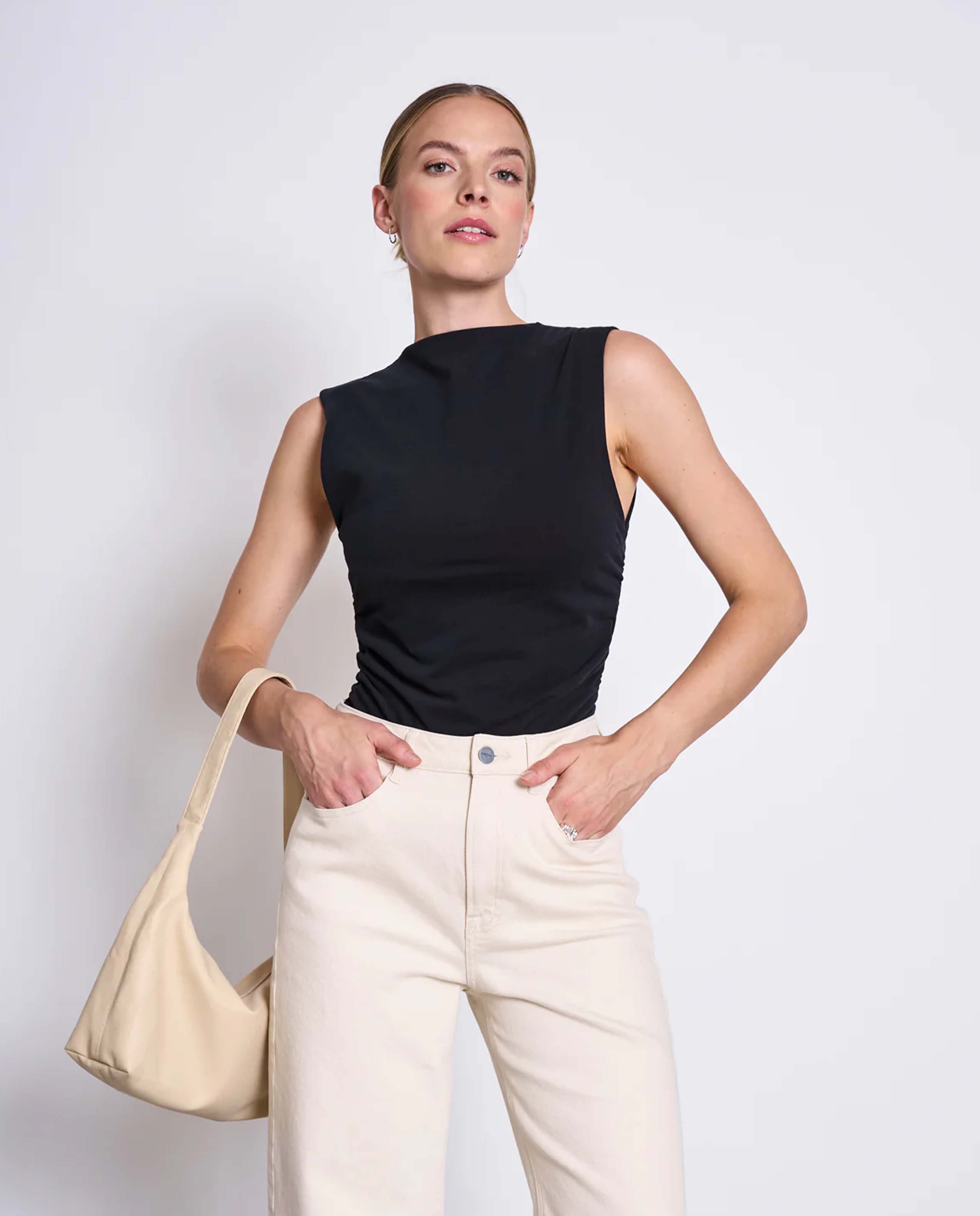 Marché Commun top en coton bio noir jan n june