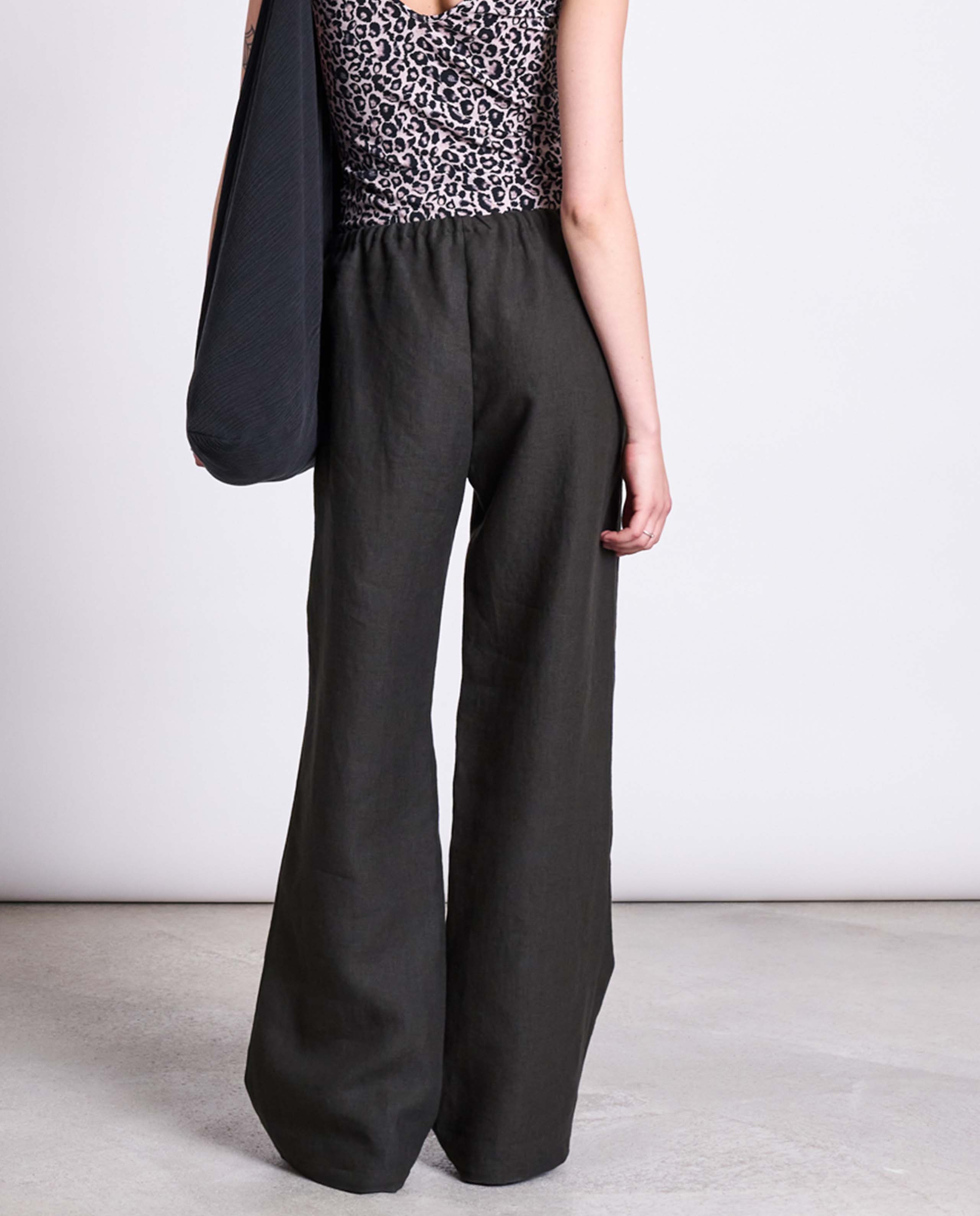 marché commun pantalon en lin noir jan n june