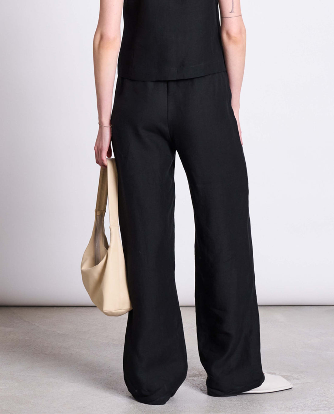 marché commun pantalon en lin noir jan n june