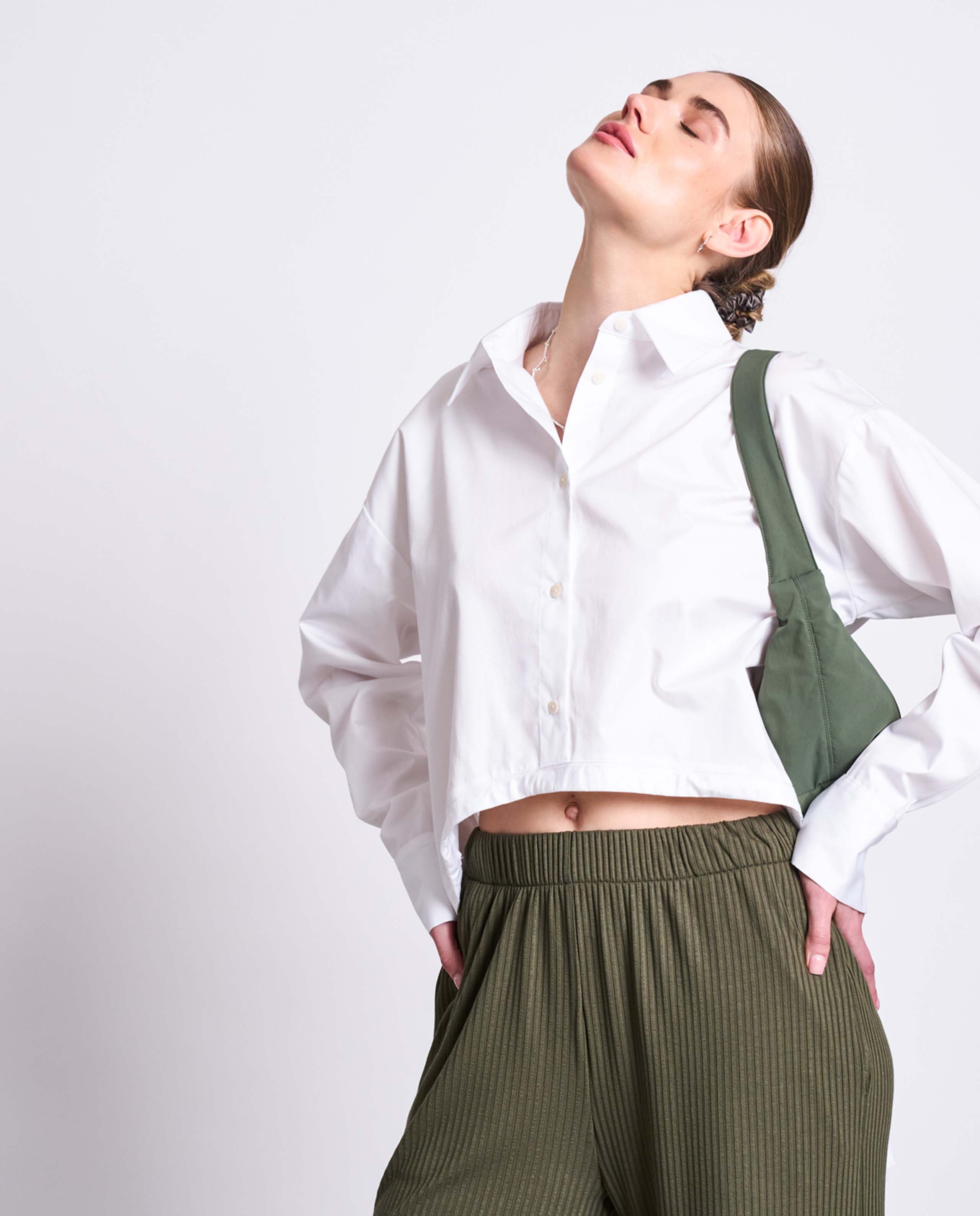 marché commun pantalon en tencel cotelé olive jan n june