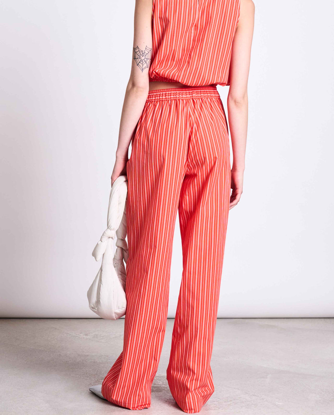 marché commun pantalon à rayures en coton bio cherry jan n june