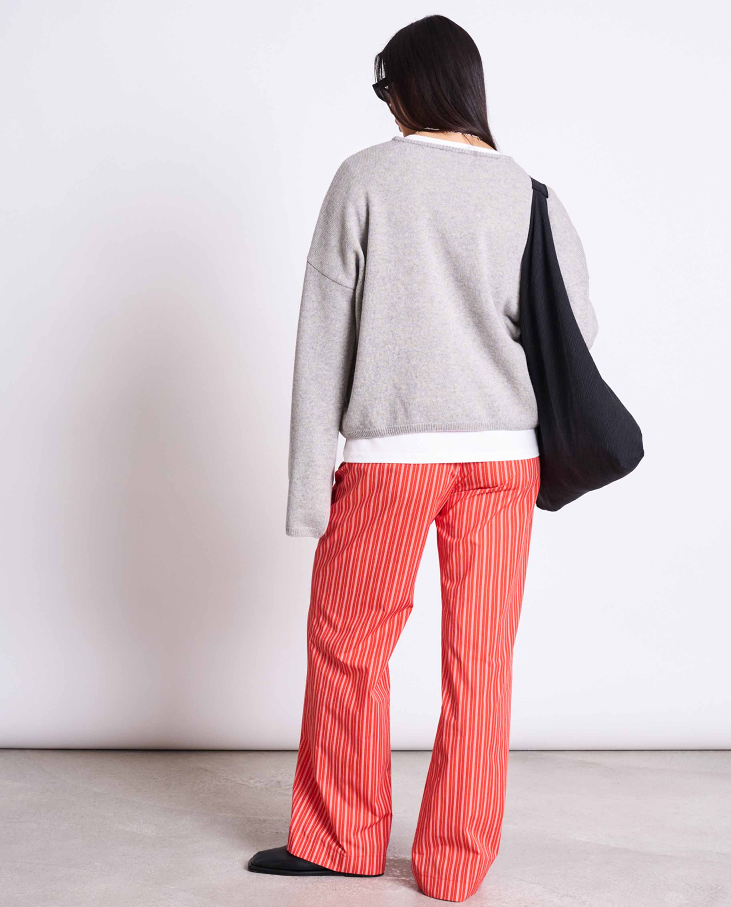 marché commun pantalon à rayures en coton bio cherry jan n june