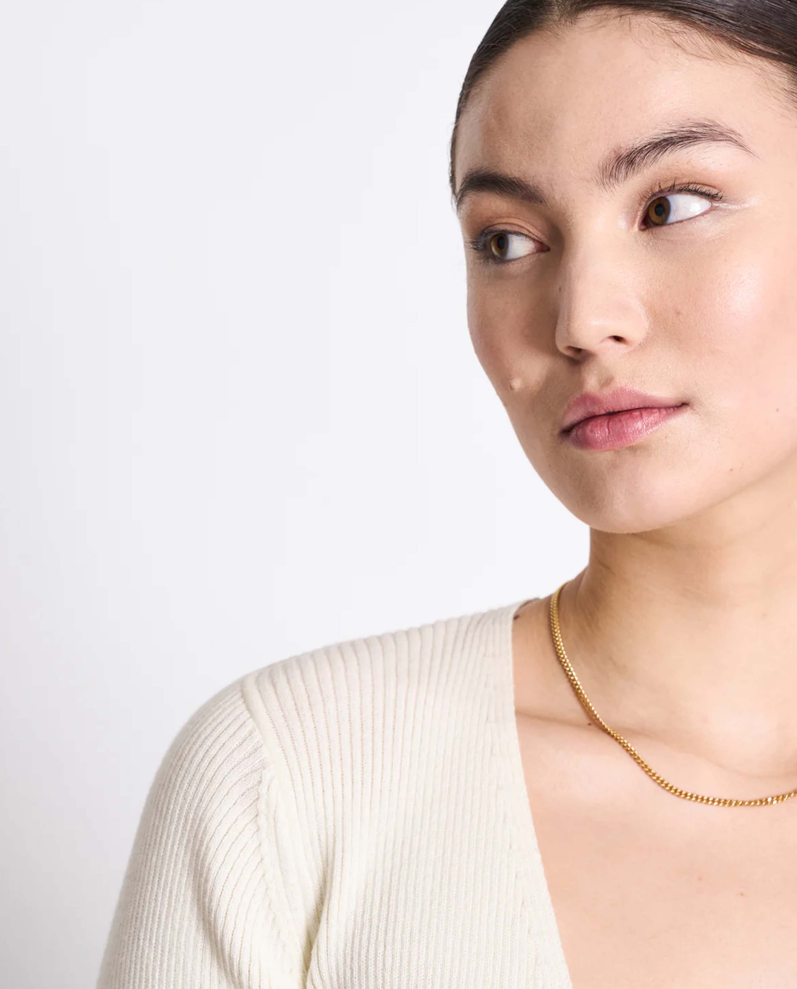 marché commun cardigan noué en coton bio blanc cassé jan n june