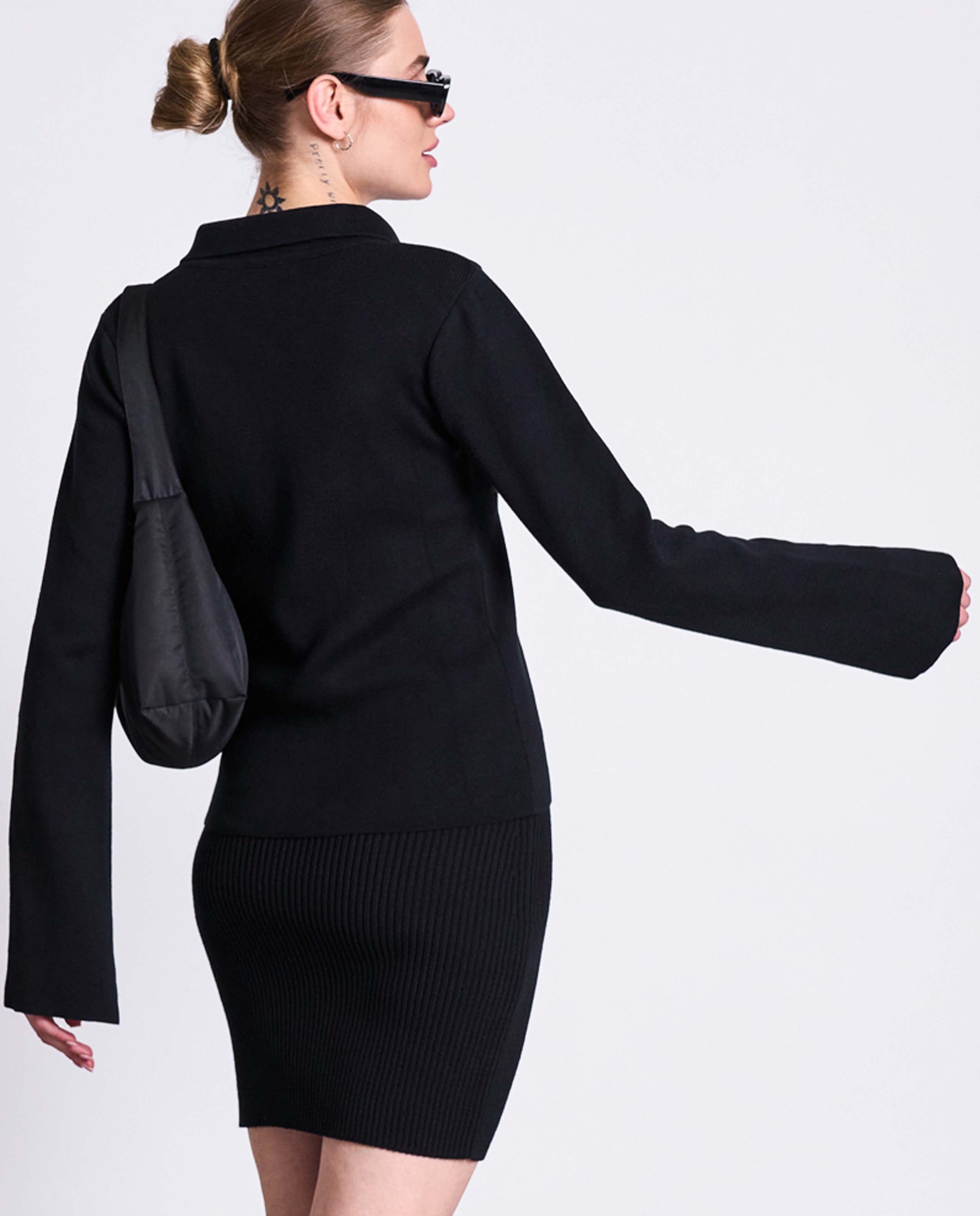 marché commun cardigan zippé en coton bio noir jan n june