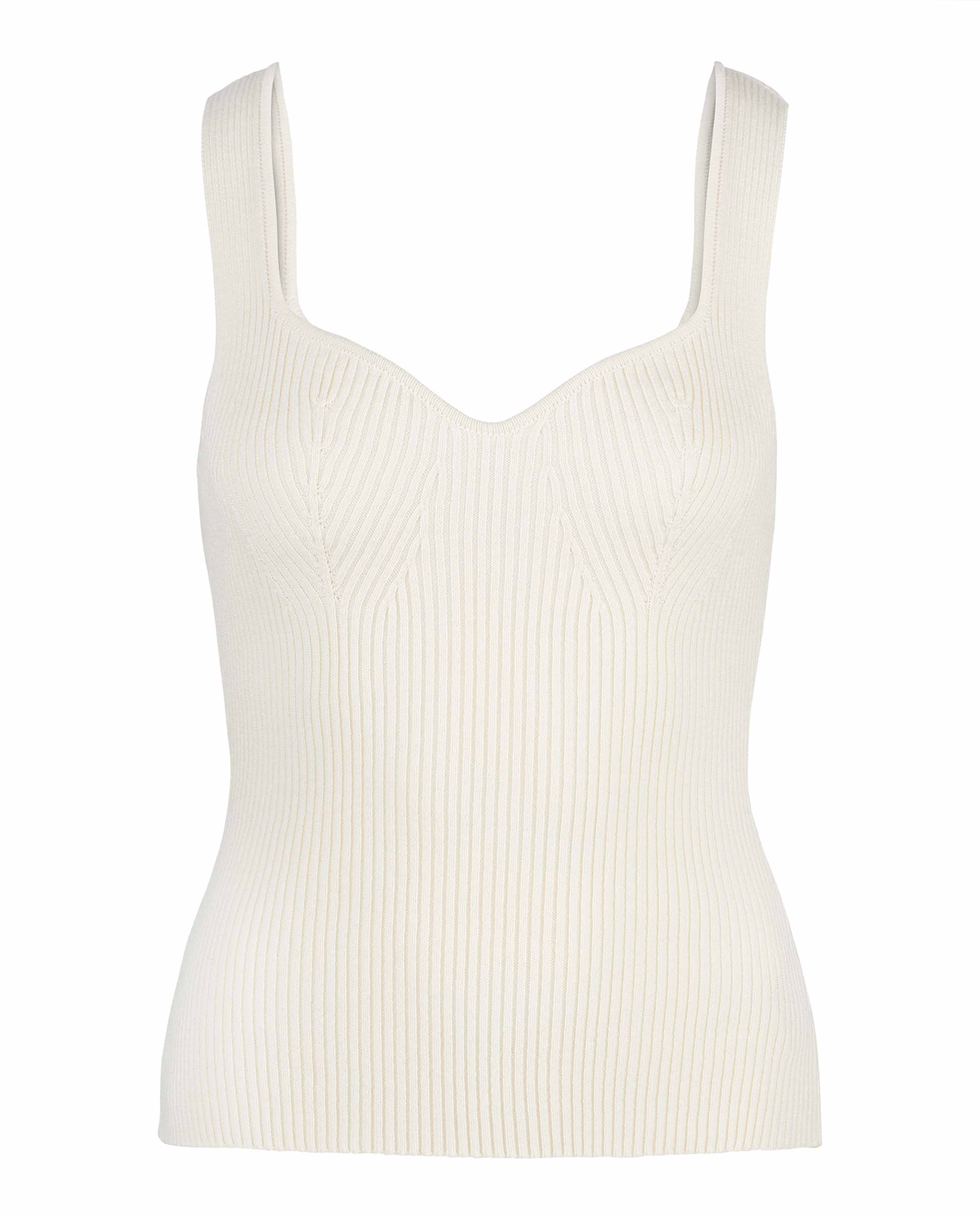 Marché Commun Débardeur col coeur blanc cassé Jan&