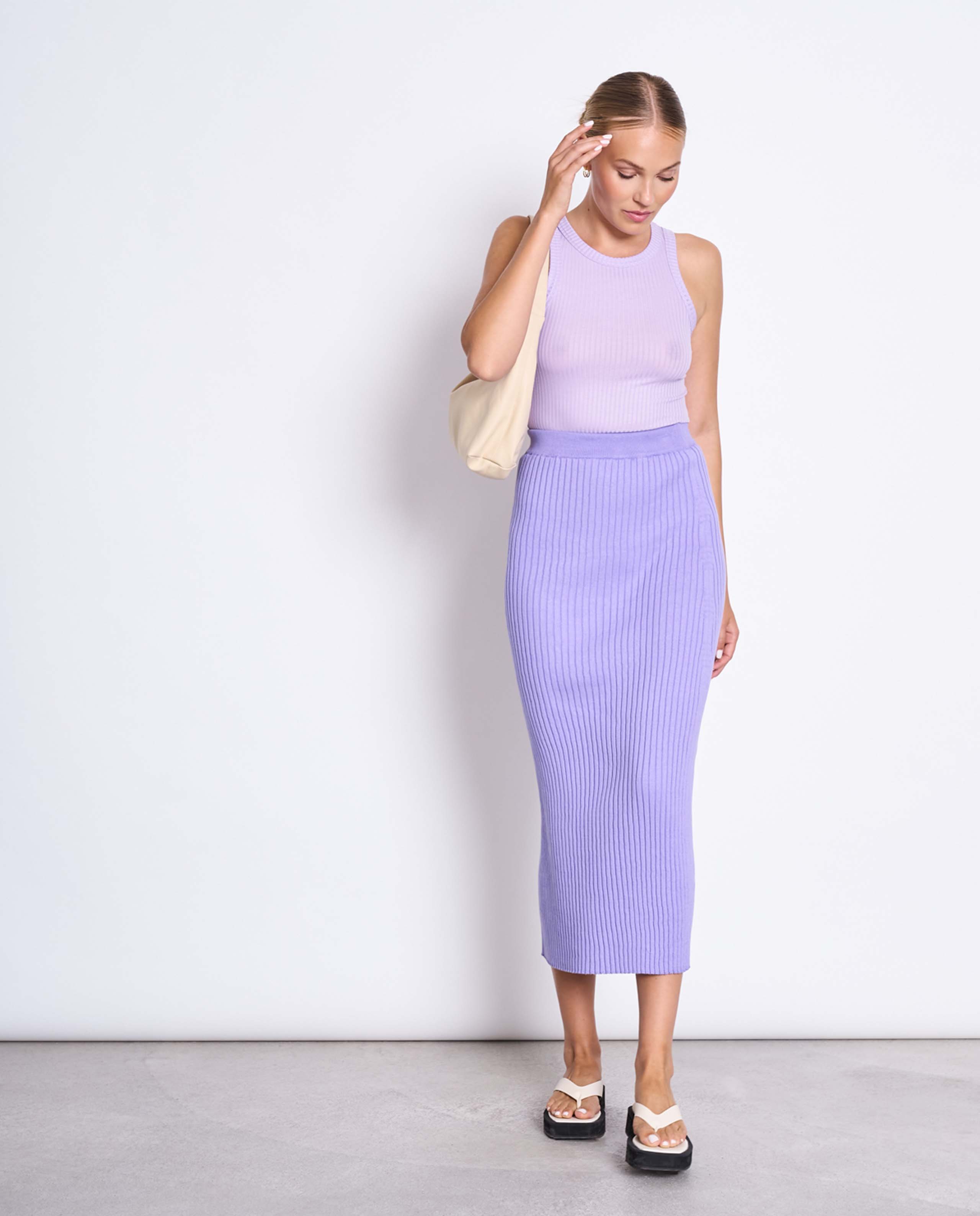 Marché Commun débardeur court lavande Jan&