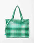 Marché Commun Grand sac cabas à carreaux vert imperméable et recyclé Kabas