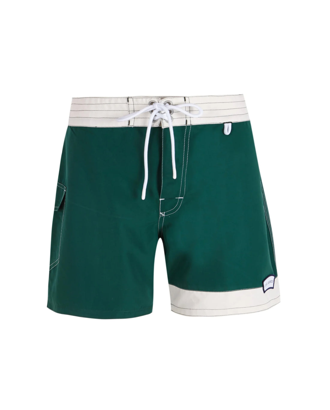 marché commun boardshort homme bicolore écru vert bouteille recyclé la reina
