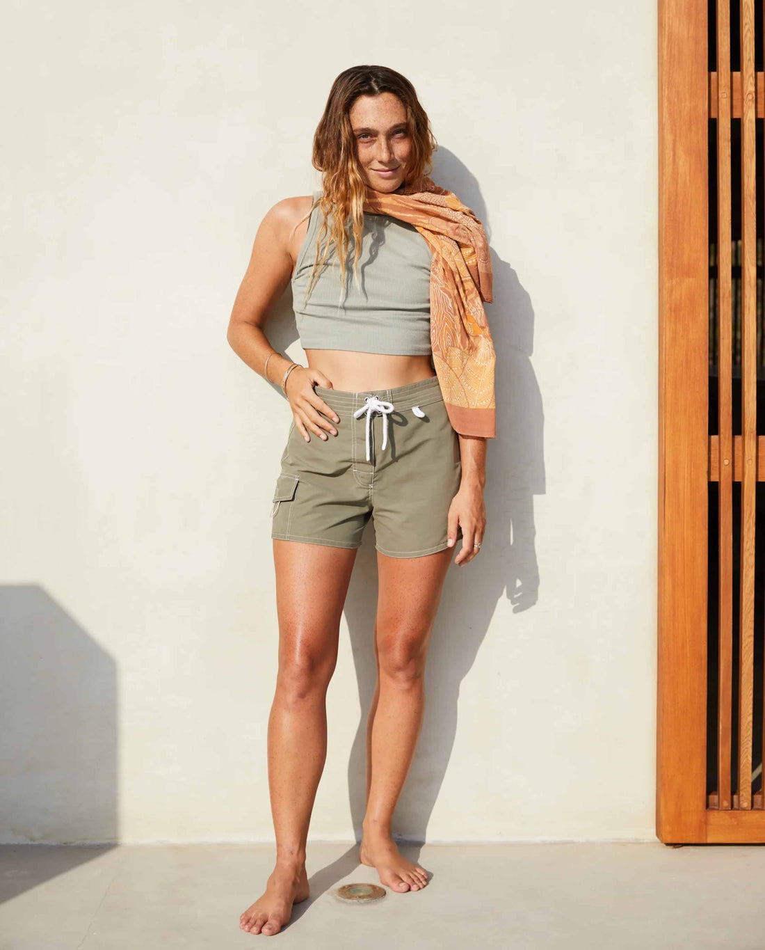 marché commun boardshort femme recyclé vert tilleul la reina