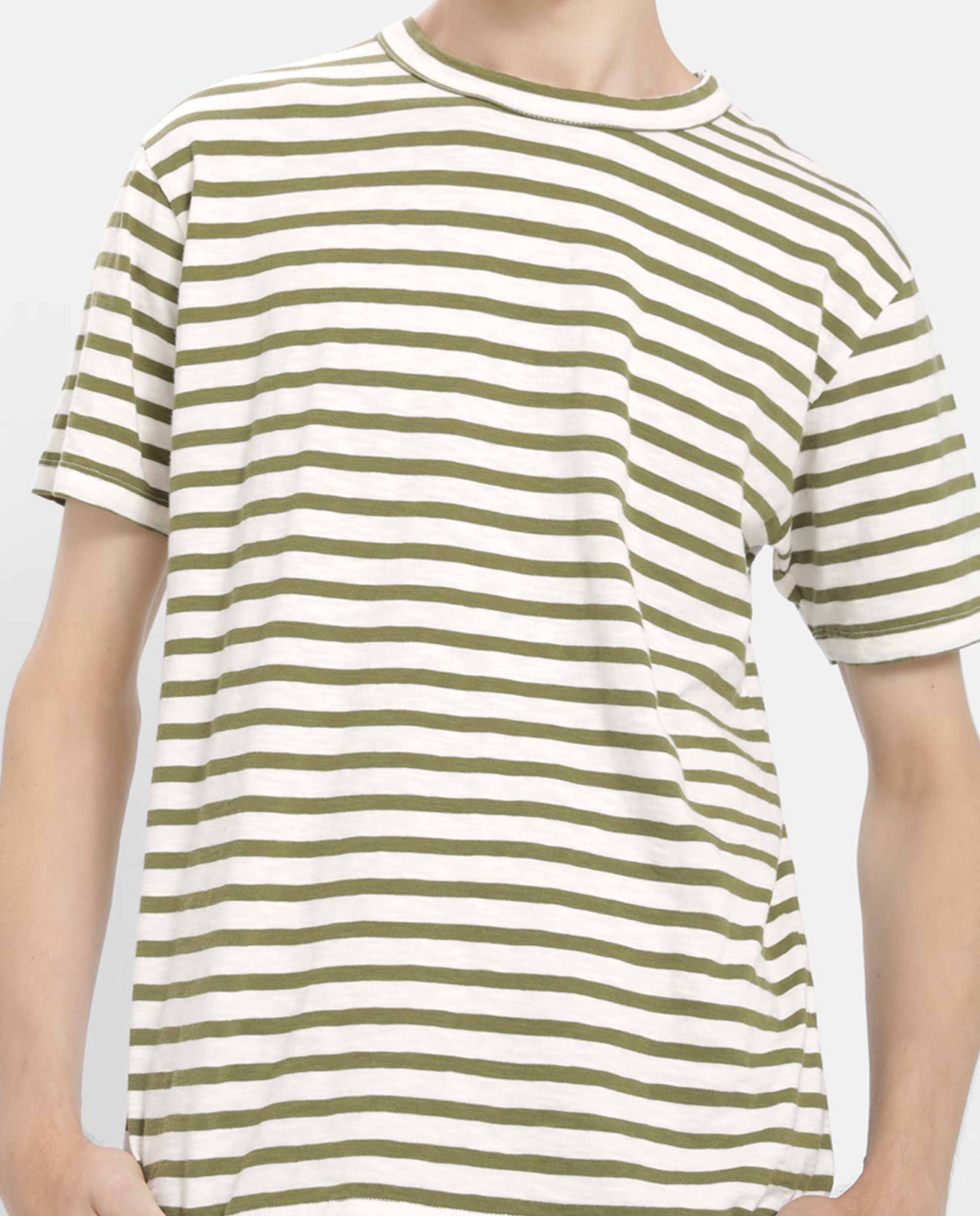 MARCHÉ COMMUN Tshirt mariniere kaki loreak mendian