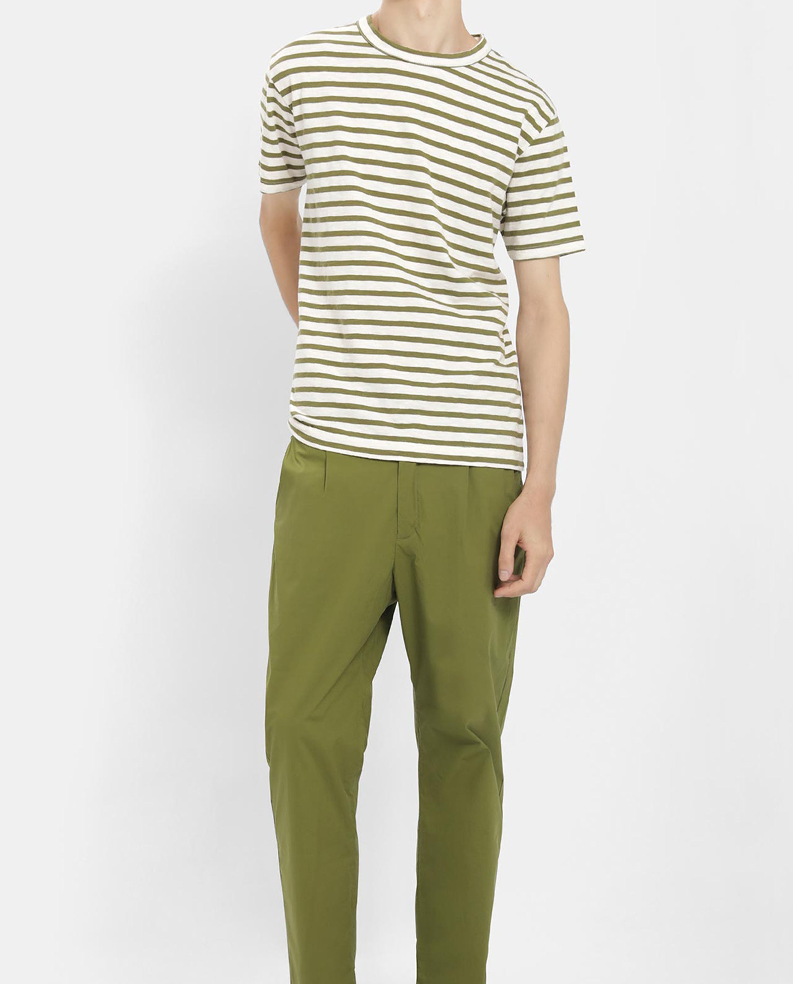 MARCHÉ COMMUN Tshirt mariniere kaki loreak mendian
