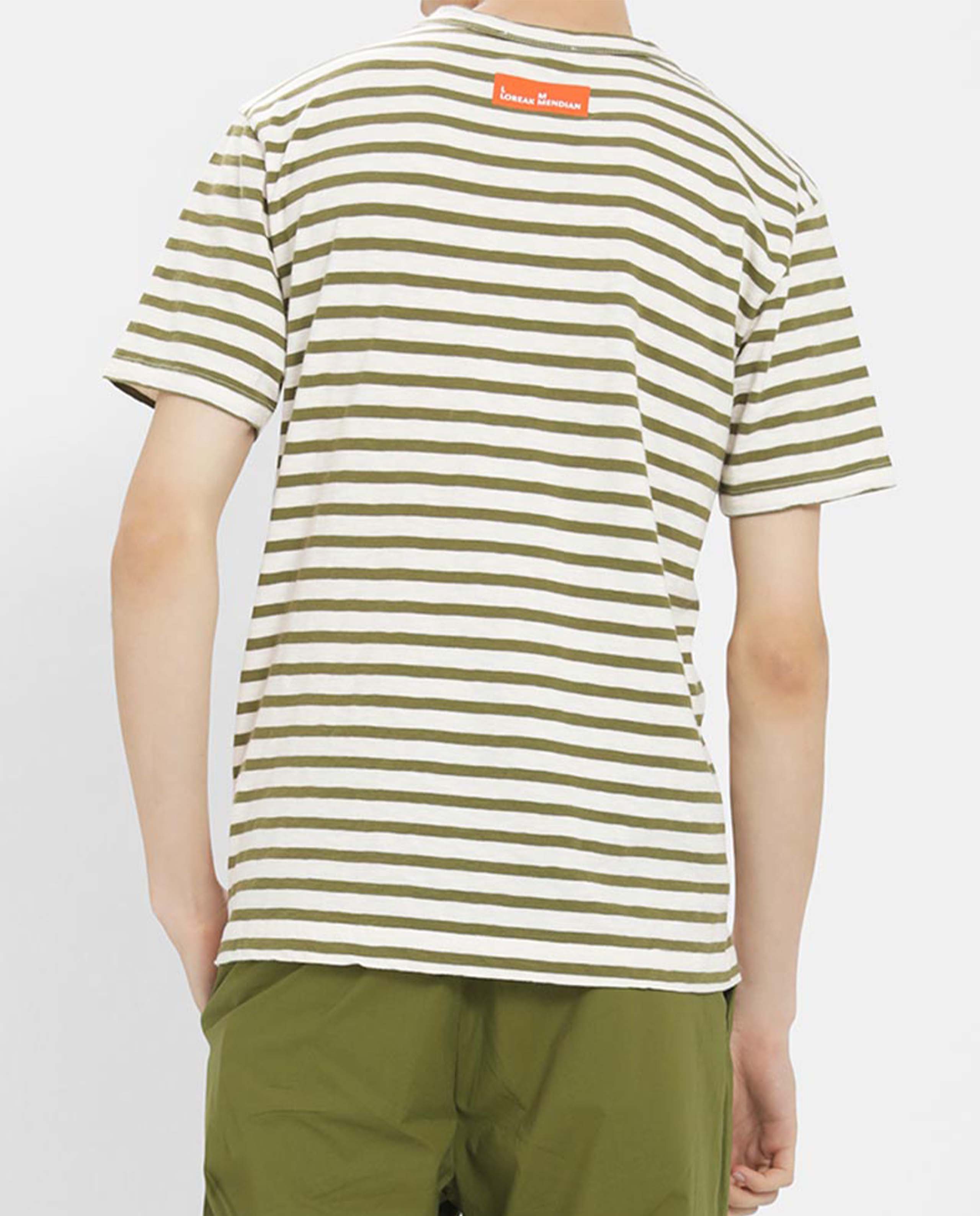 MARCHÉ COMMUN Tshirt mariniere kaki loreak mendian
