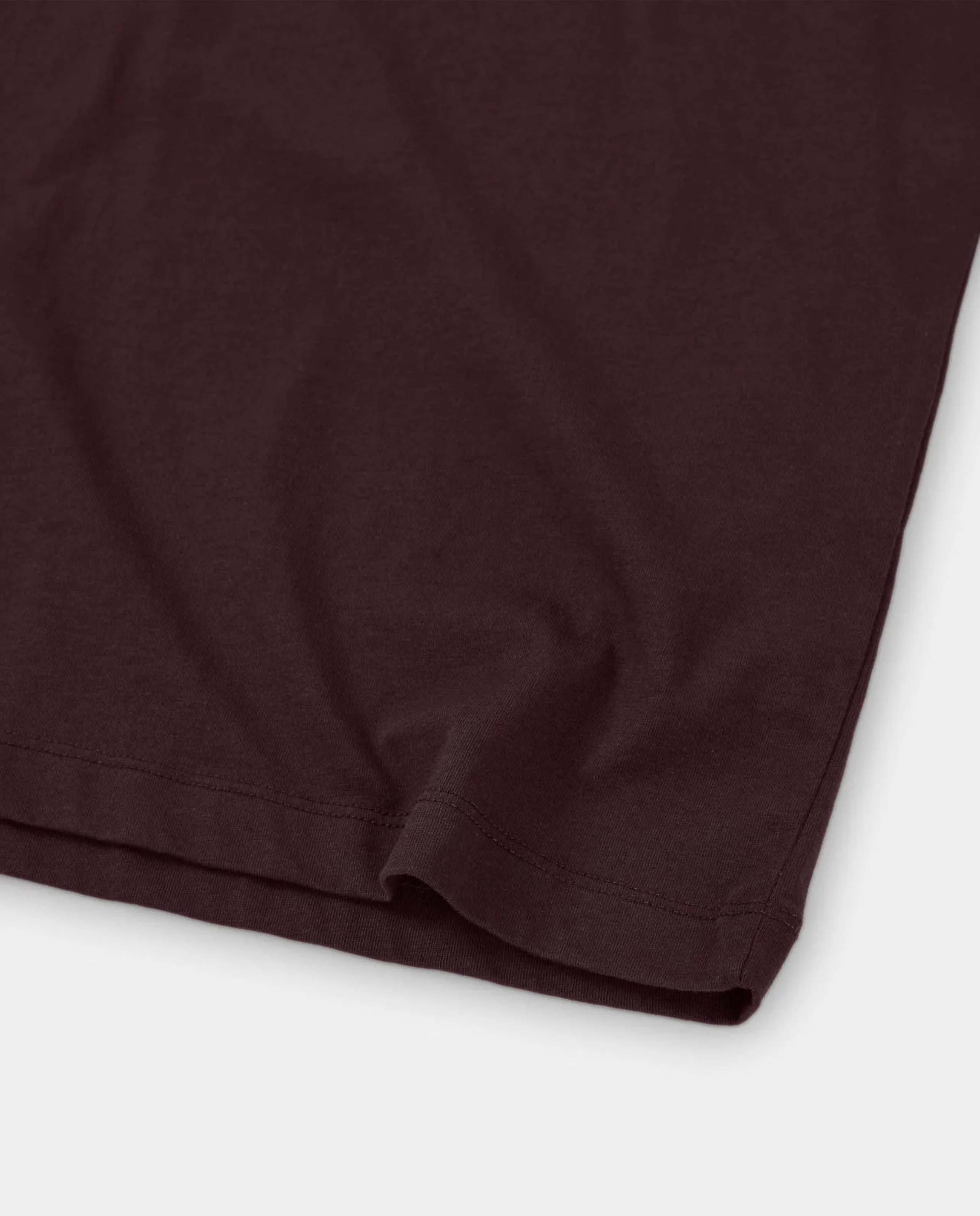 Marché Commun t-shirt imprimé en coton bio bordeaux Loreak Mendian