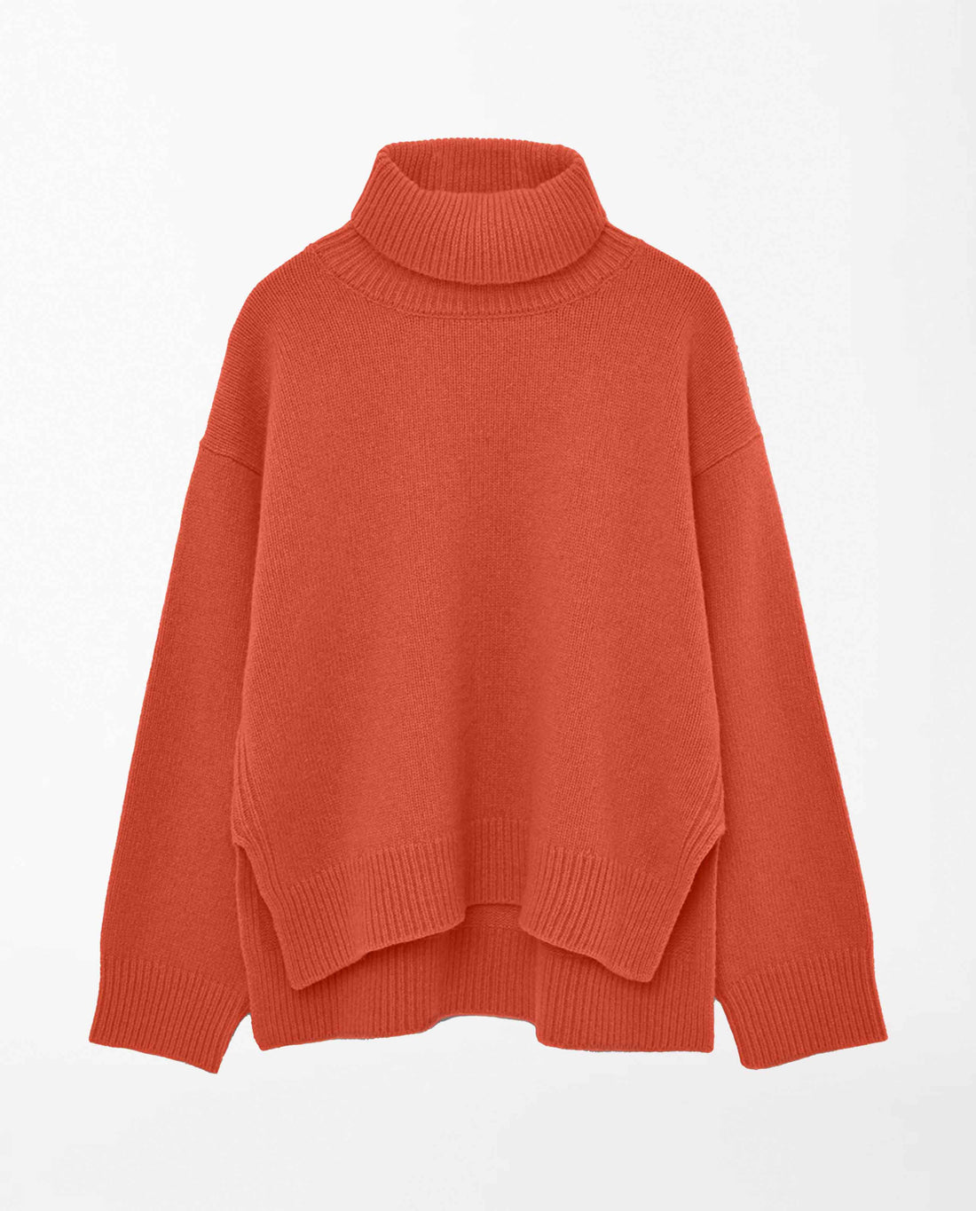 Pull col roulé en maille recyclée