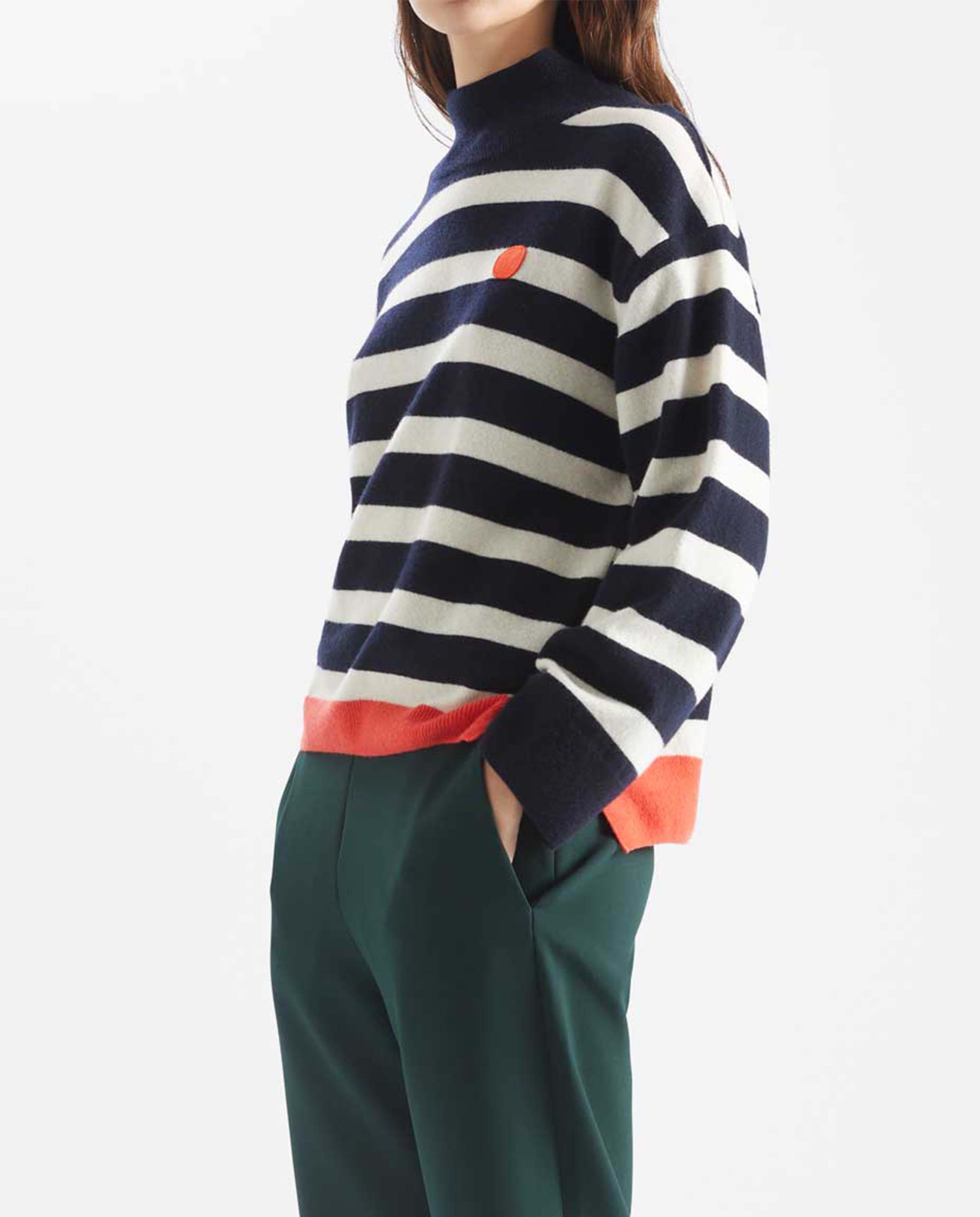 Pull à rayures en laine