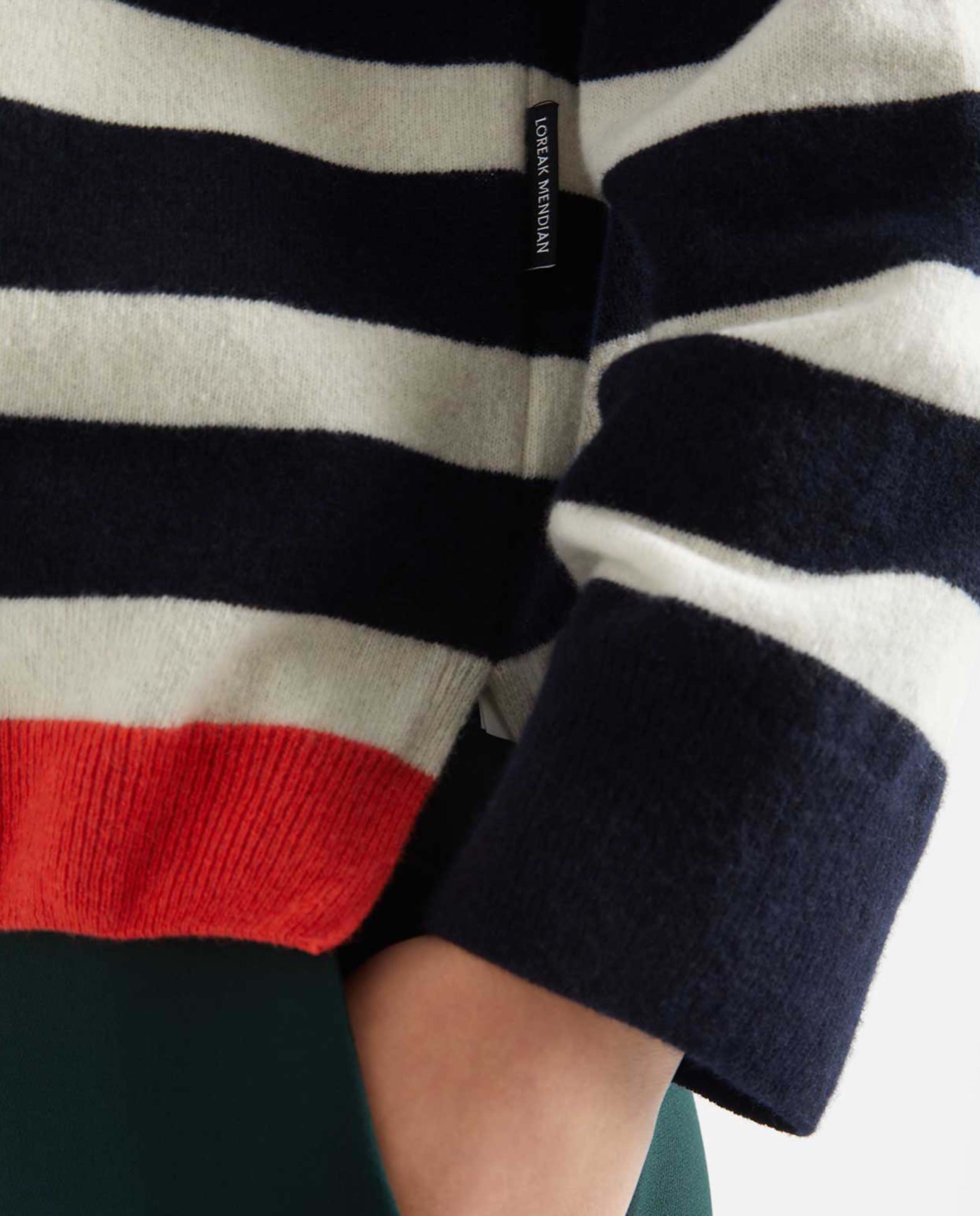 Pull à rayures en laine