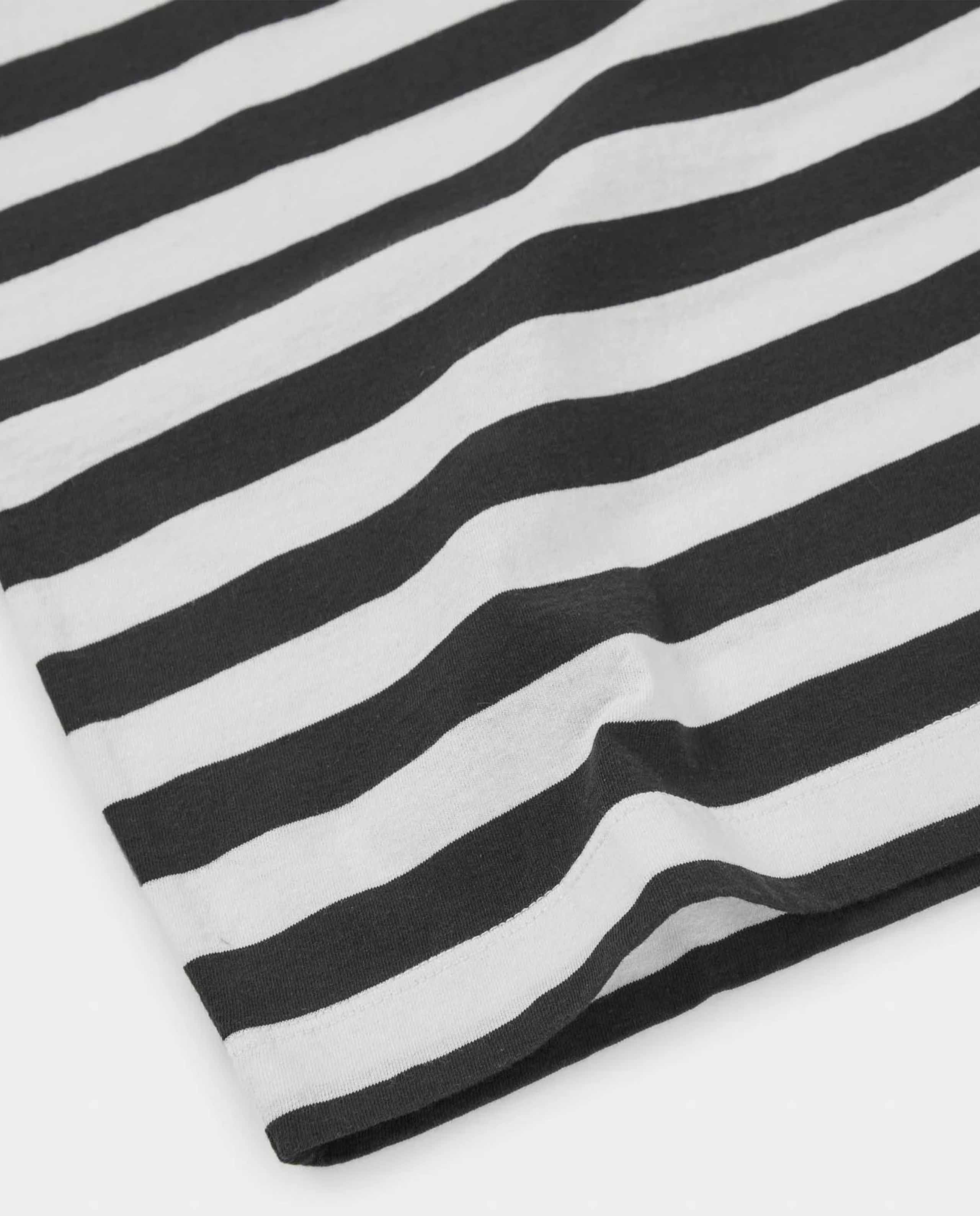 Marché Commun t-shirt rayé en coton bio anthracite Loreak mendian