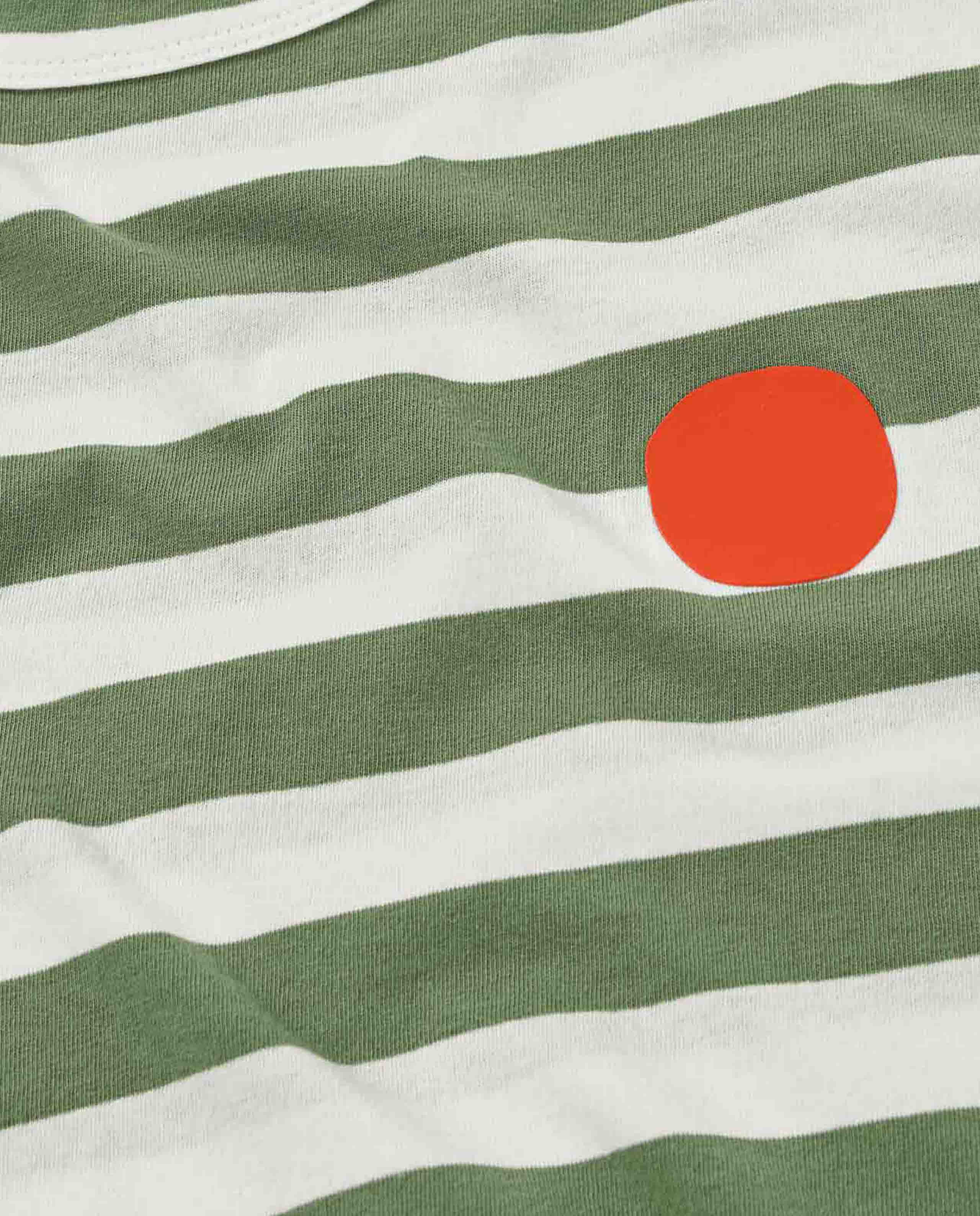 Marché Commun t-shirt rayé en coton bio kaki Loreak mendian