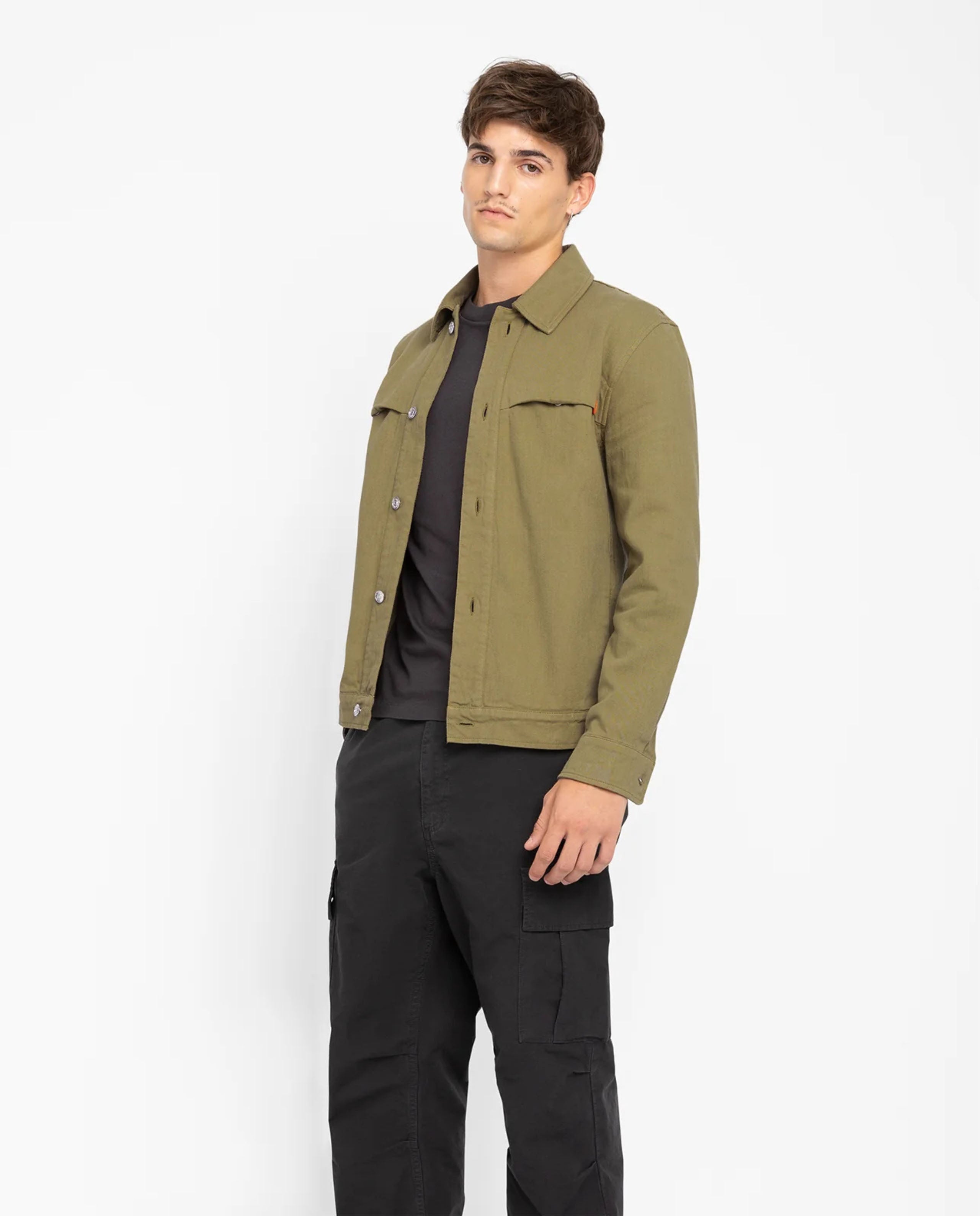 Marché Commun veste en coton bio vert olive loreak mendian