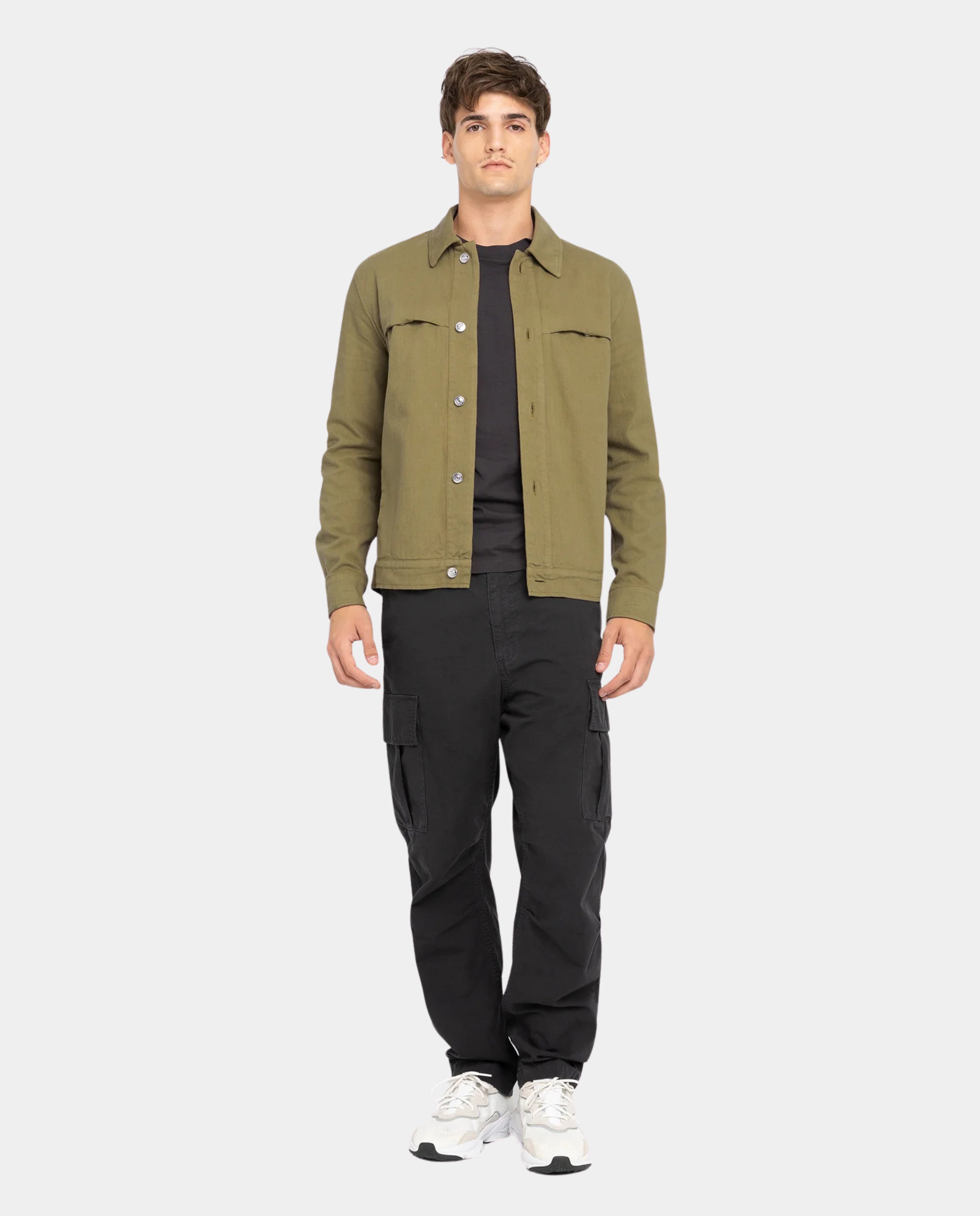 Marché Commun veste en coton bio vert olive loreak mendian