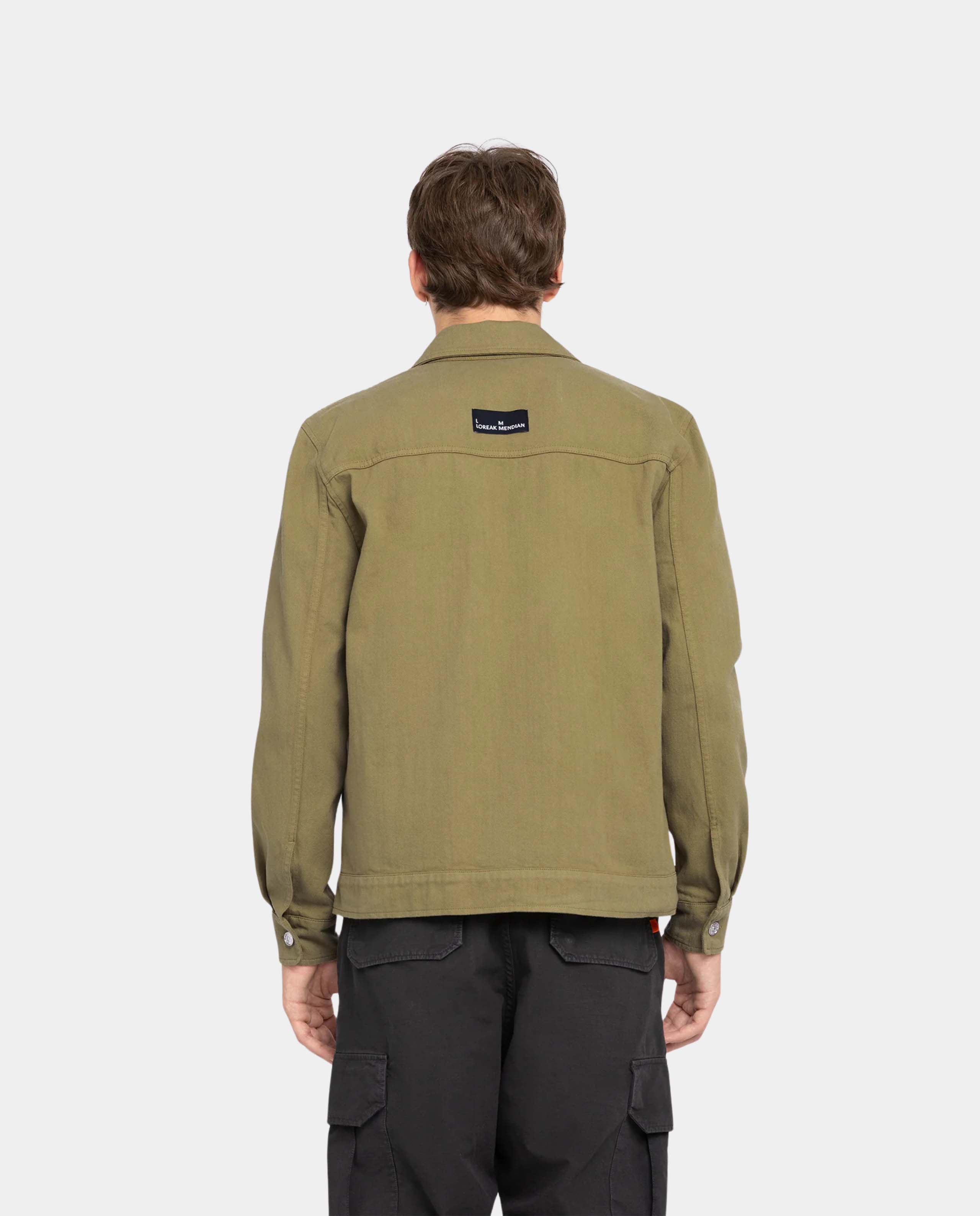 Marché Commun veste en coton bio vert olive loreak mendian