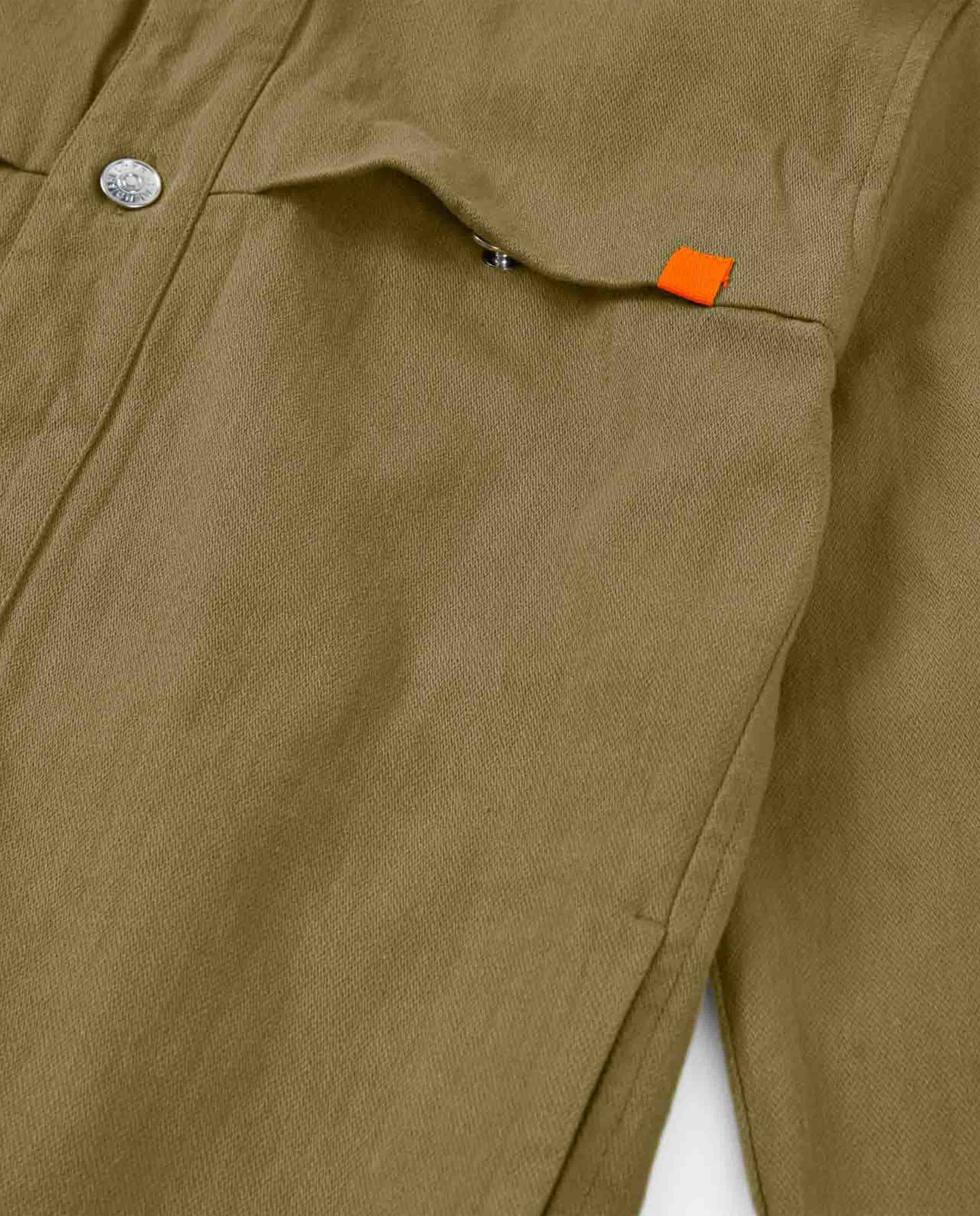 Marché Commun veste en coton bio vert olive loreak mendian