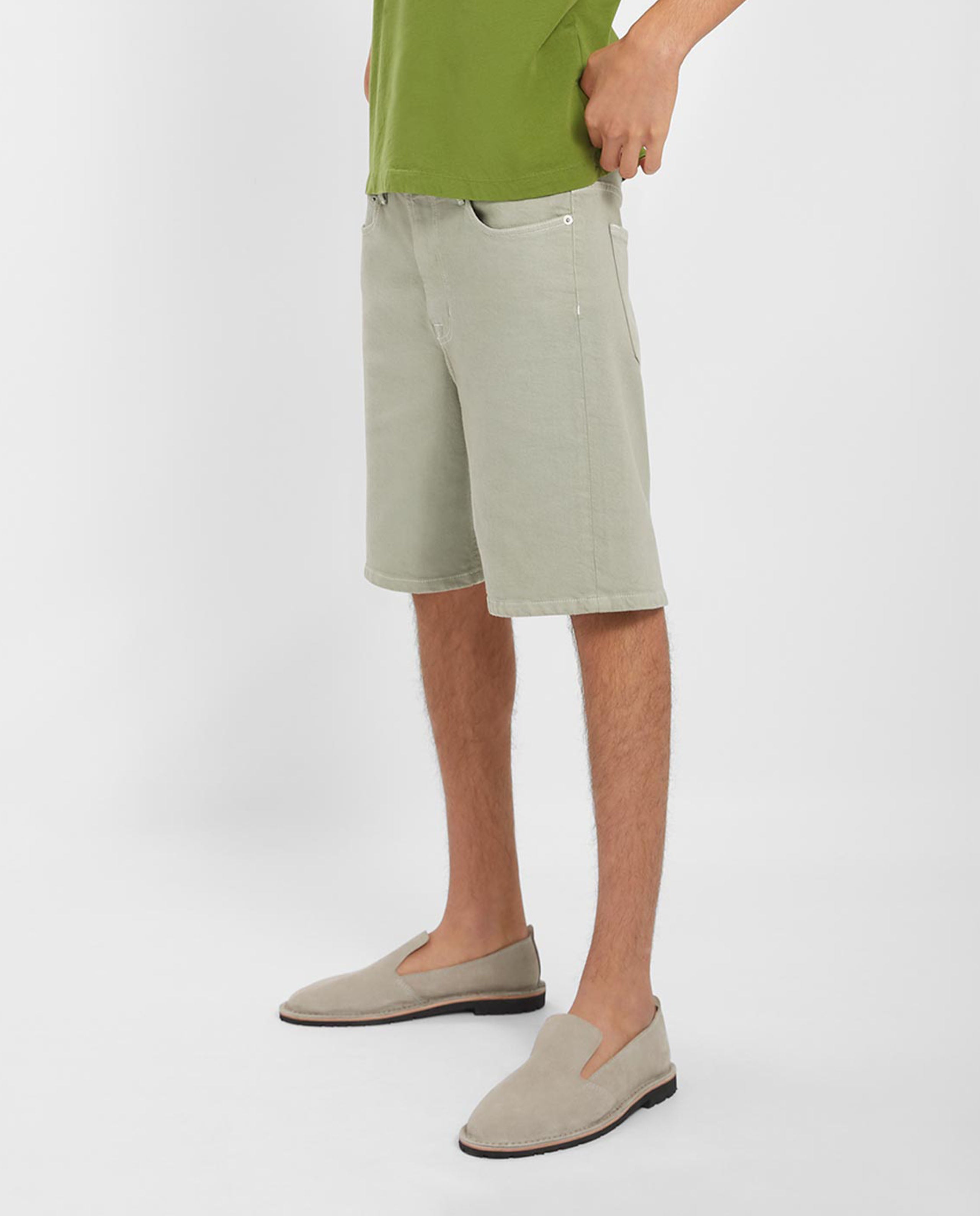 MARCHÉ COMMUN short bermuda en coton bio stone Loreak Mendian