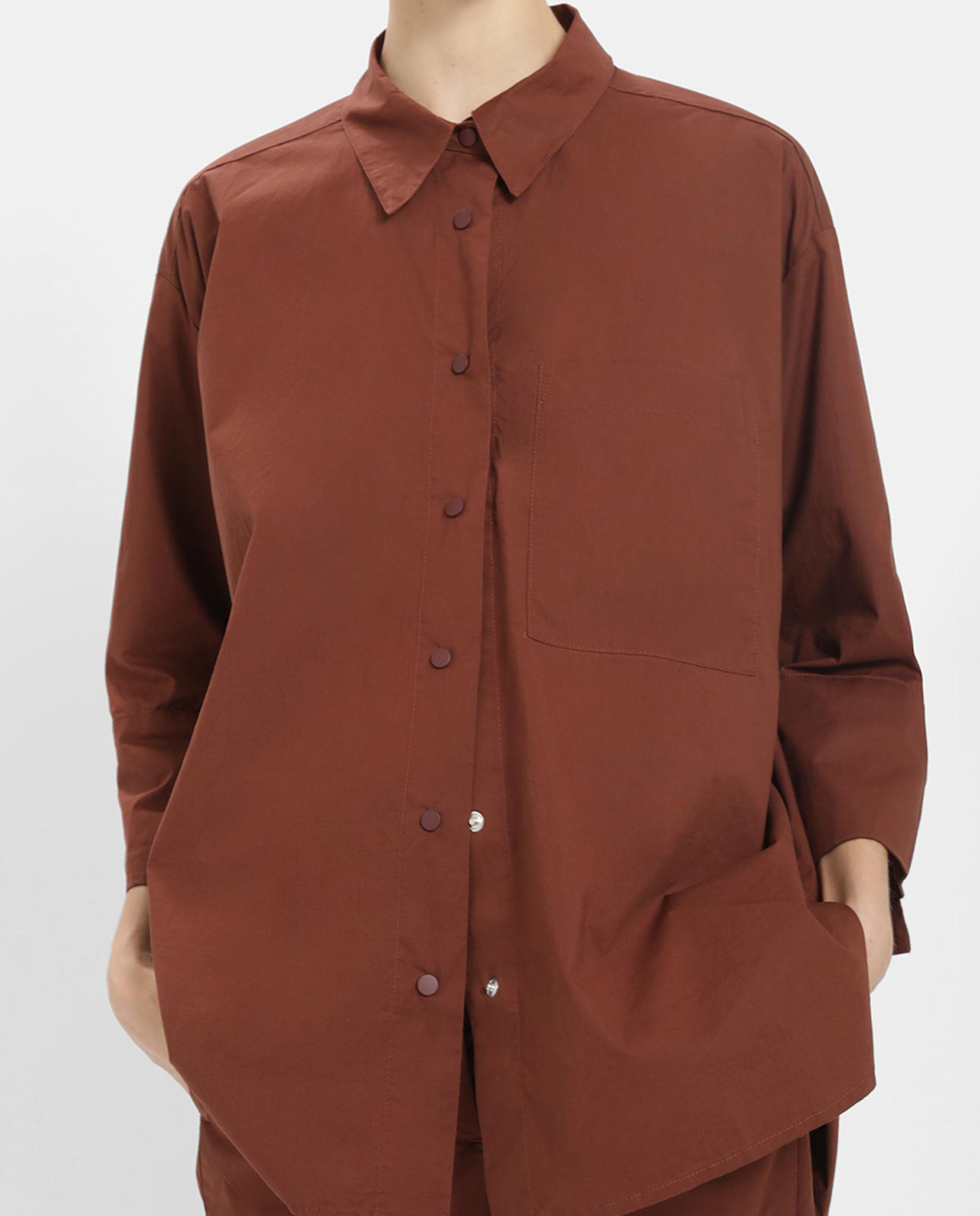 Marché Commun Chemise oversize en coton bio erable loreak mendian