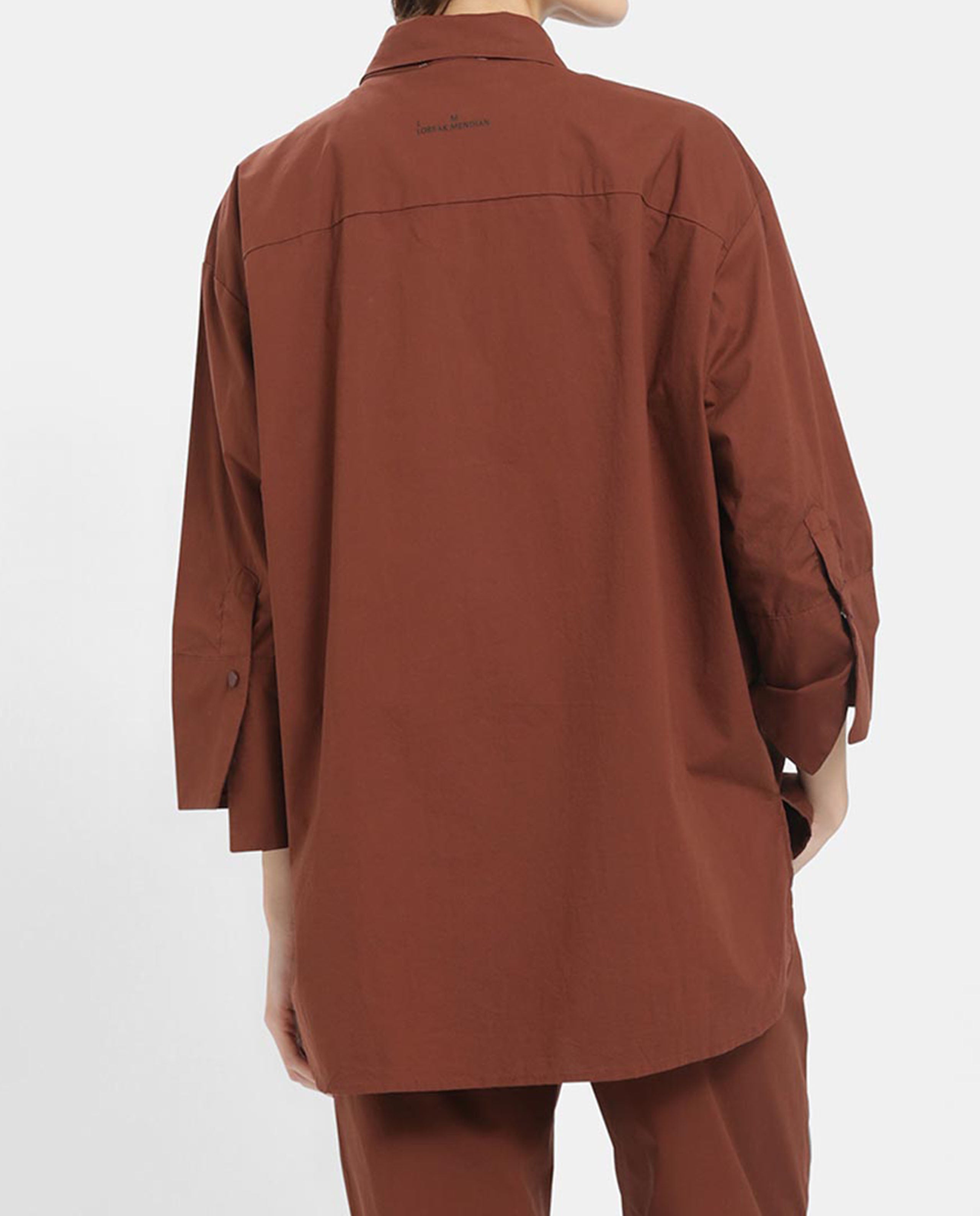 Marché Commun Chemise oversize en coton bio erable loreak mendian
