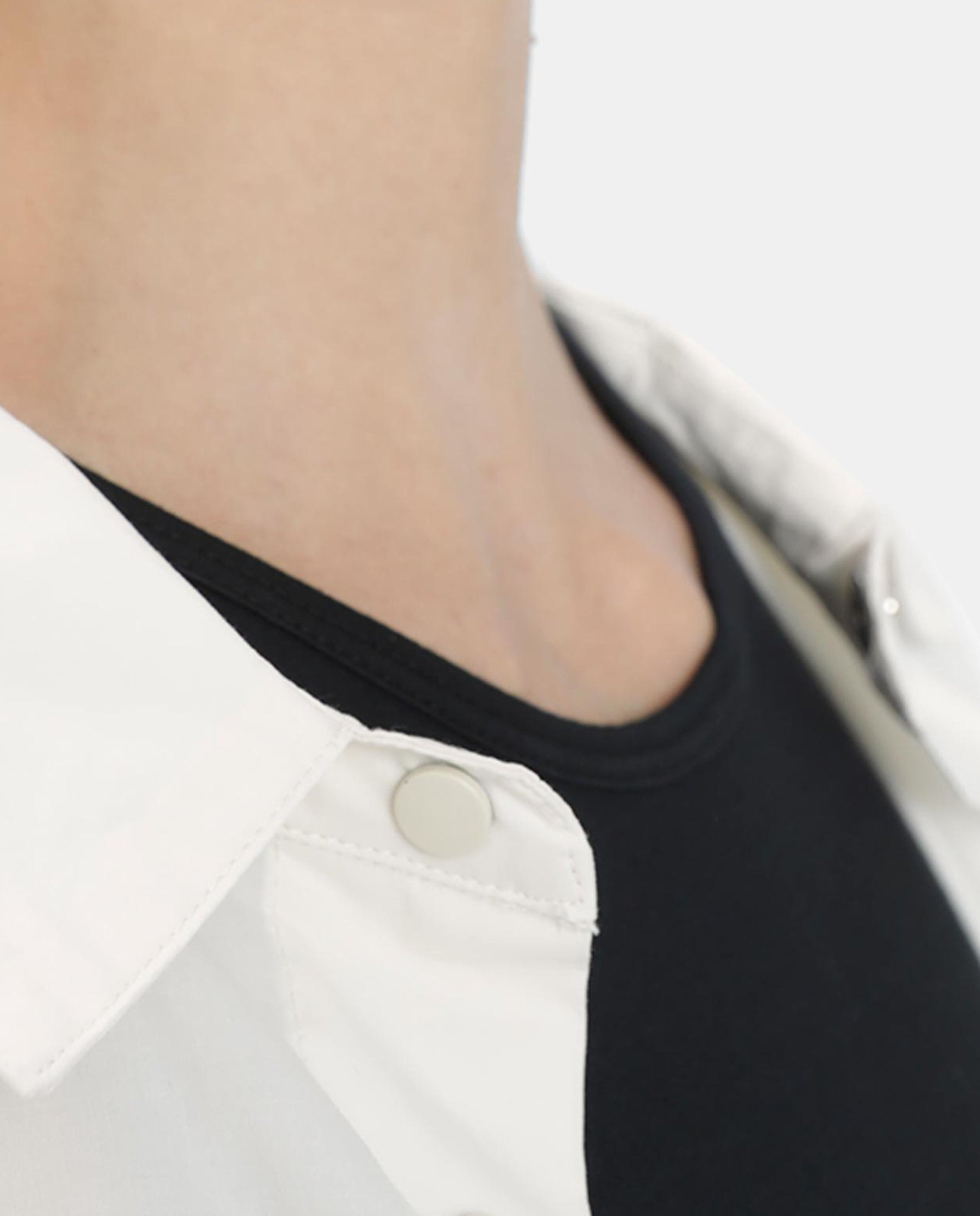 Marché Commun Chemise oversize en coton bio blanc cassé loreak mendian