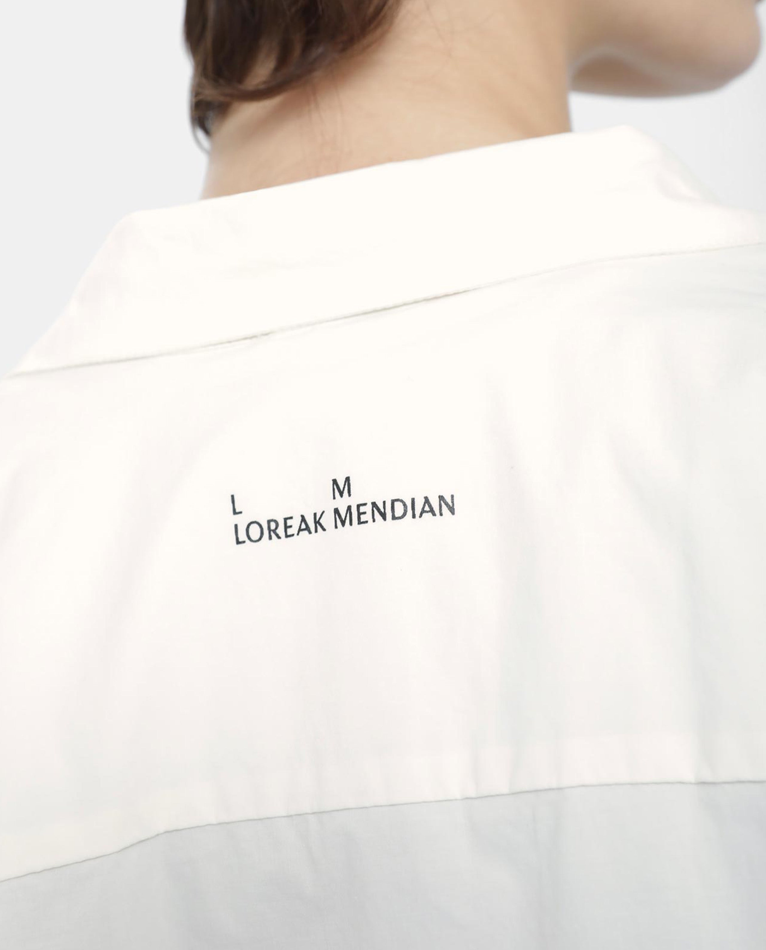 Marché Commun Chemise oversize en coton bio blanc cassé loreak mendian