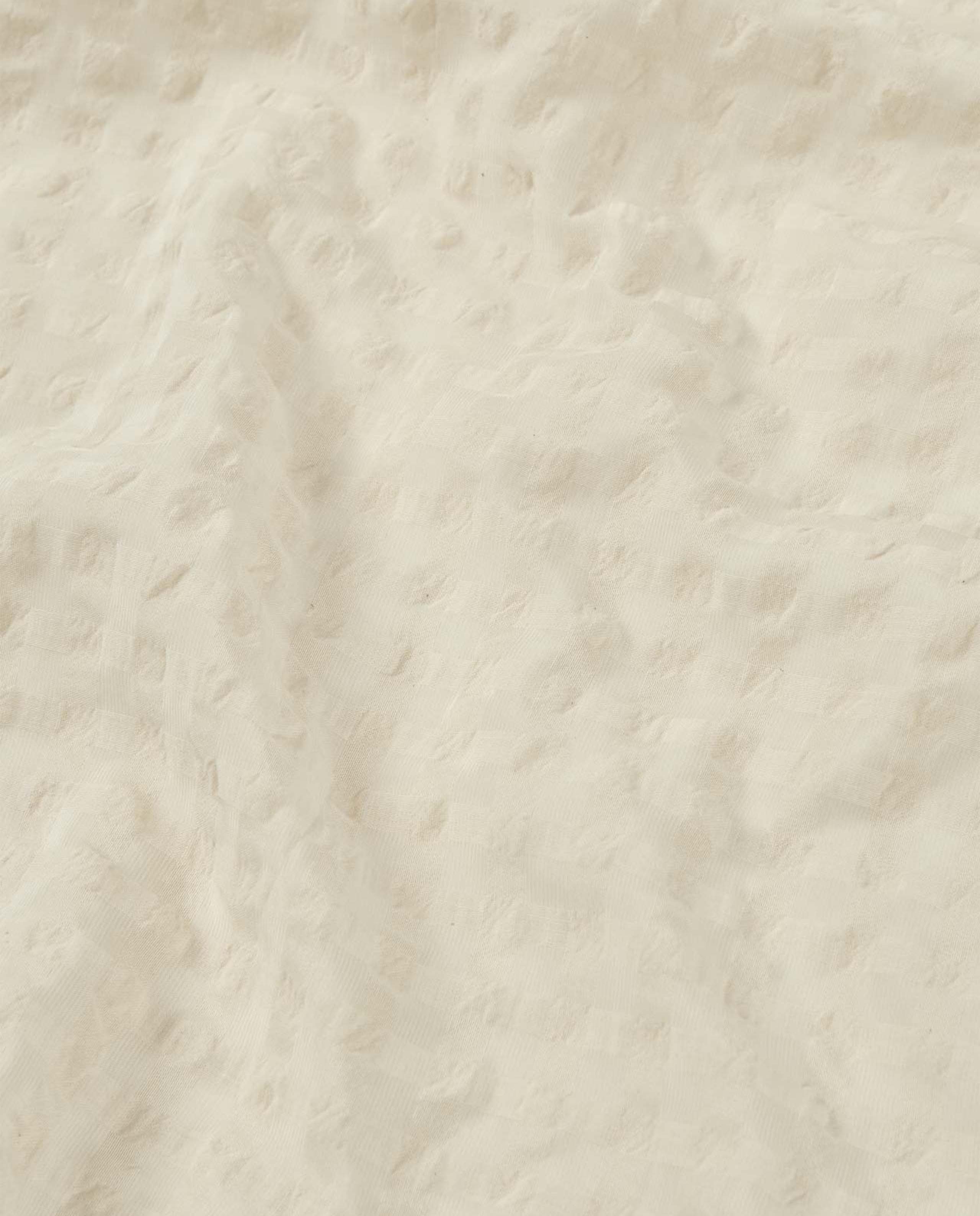 Marché Commun Blouse en coton bio gaufrée écru Loreak Mendian