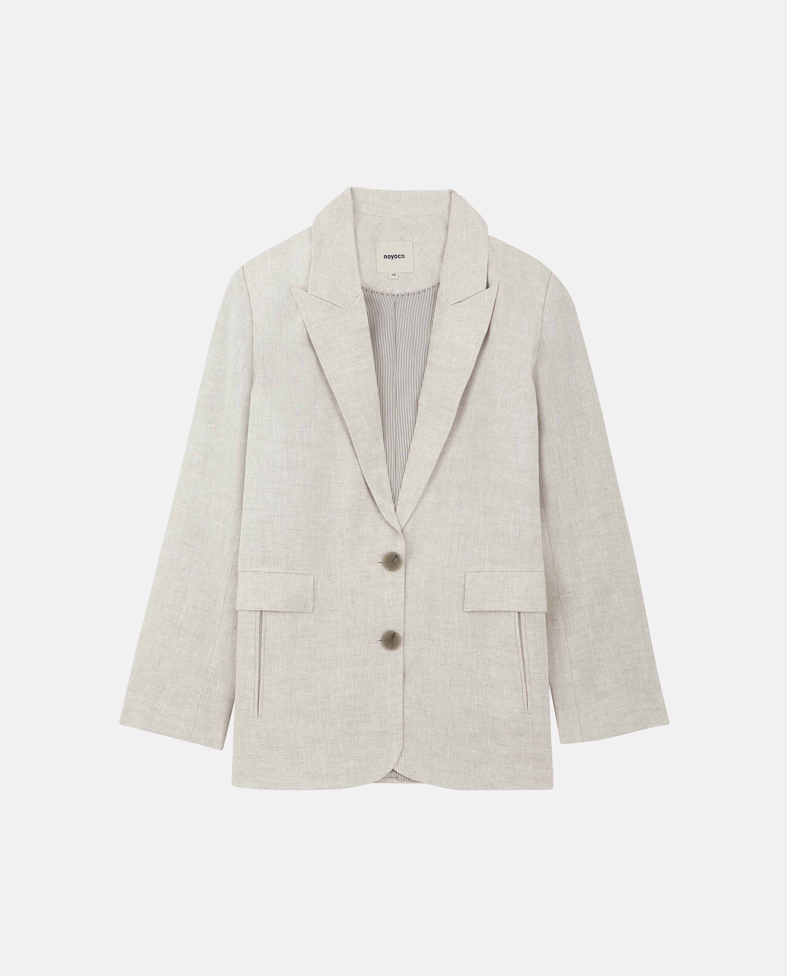 Marché Commun Blazer en lin naturel noyoco