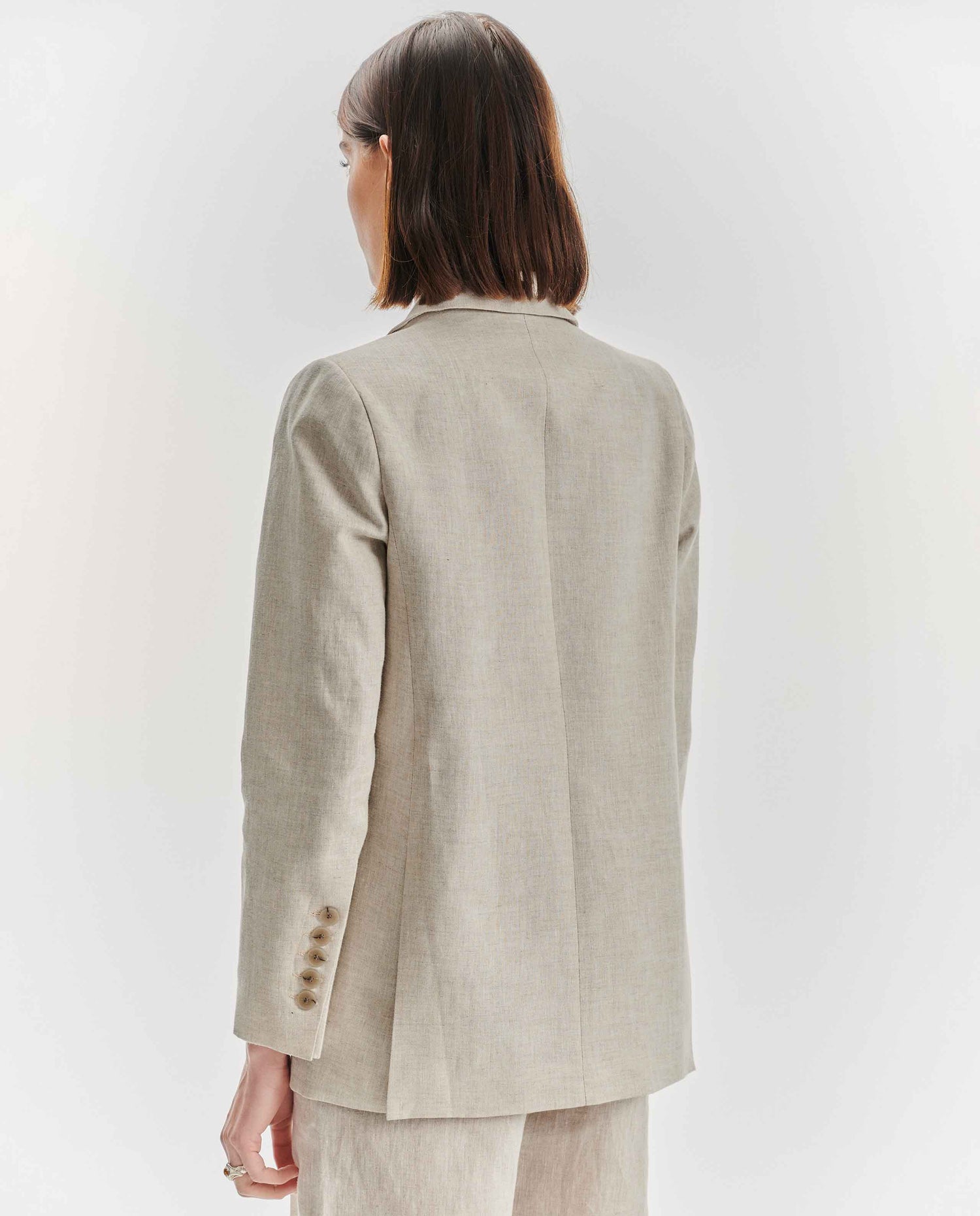 Marché Commun Blazer en lin naturel noyoco