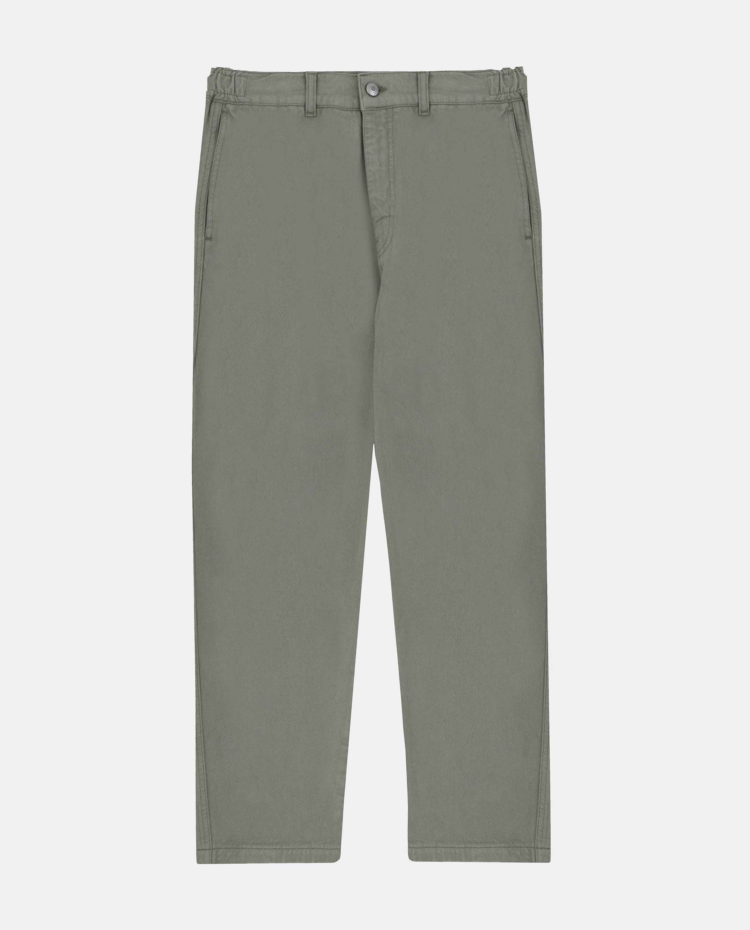 Marché Commun Pantalon large en coton bio vert olive homme noyoco
