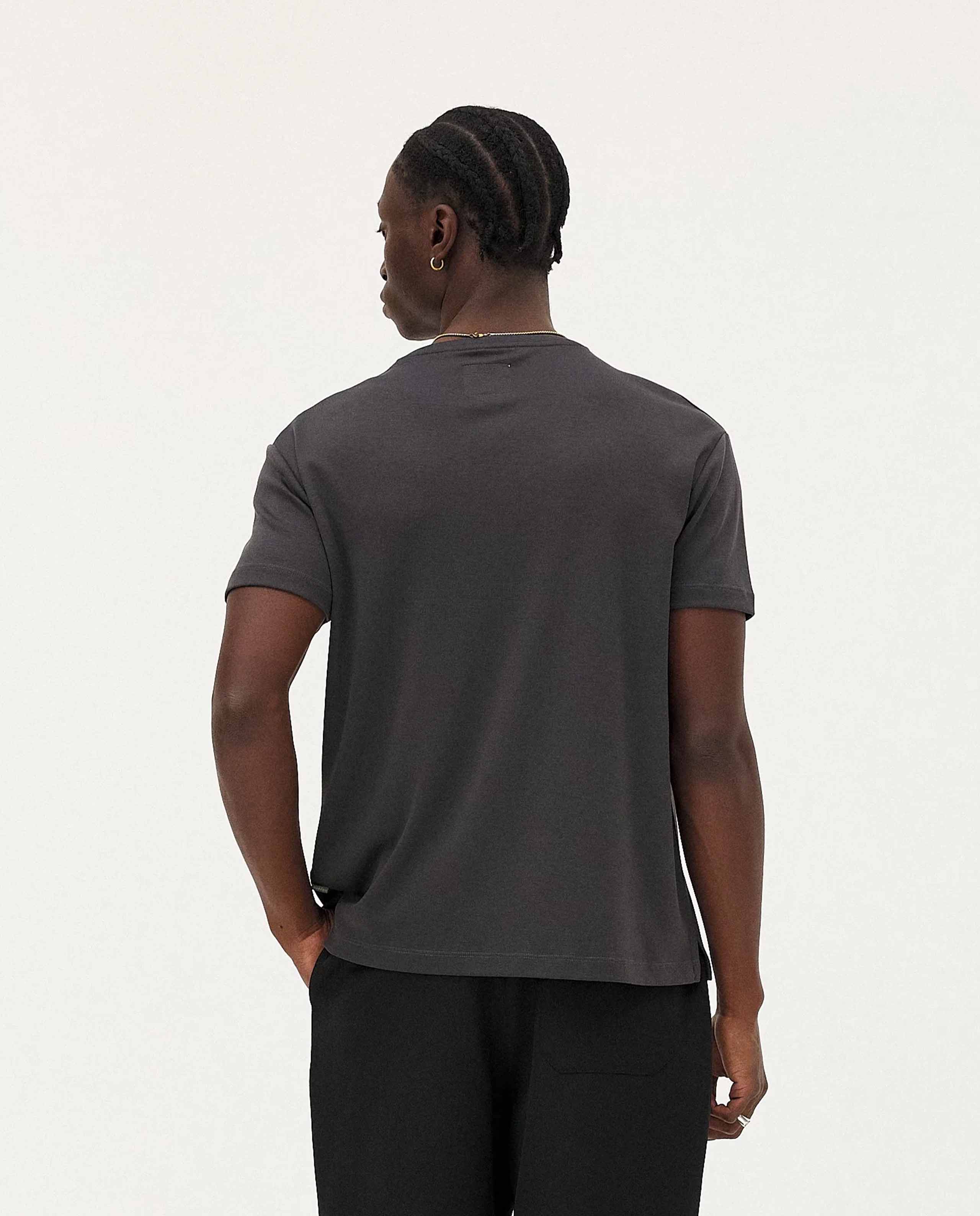 marché commun t-shirt en lyocell et coton bio gris anthracite noyoco