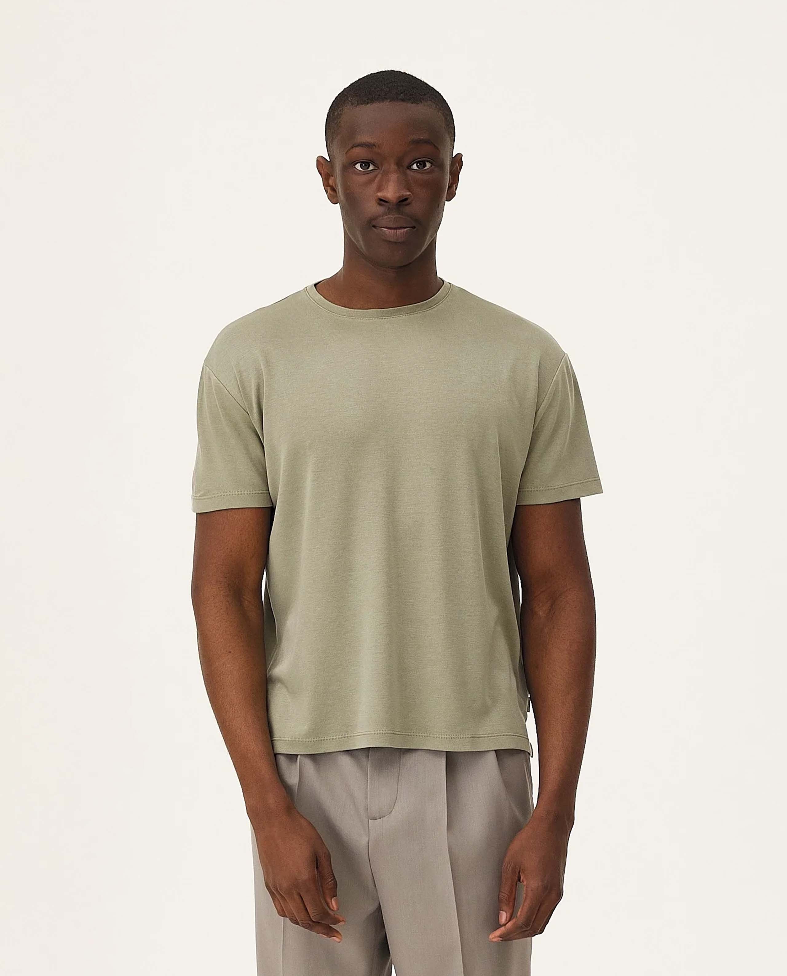 marché commun t-shirt en lyocell et coton bio vert noyoco
