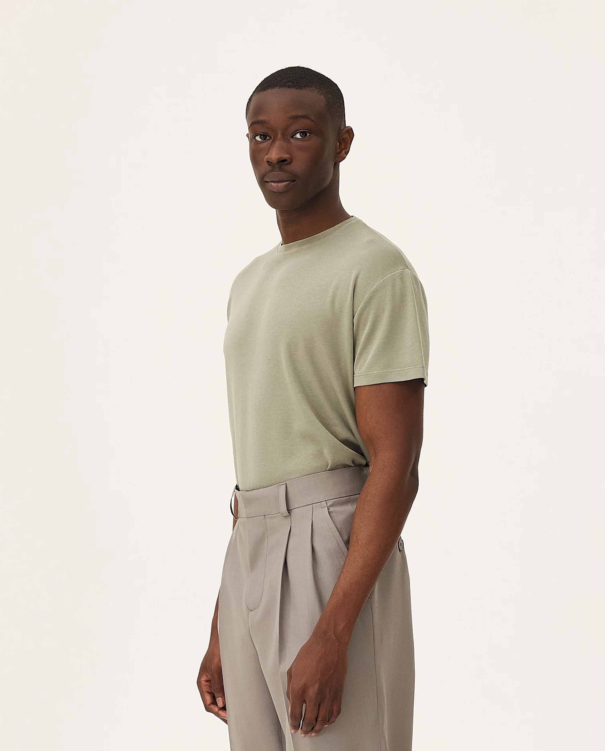 marché commun t-shirt en lyocell et coton bio vert noyoco