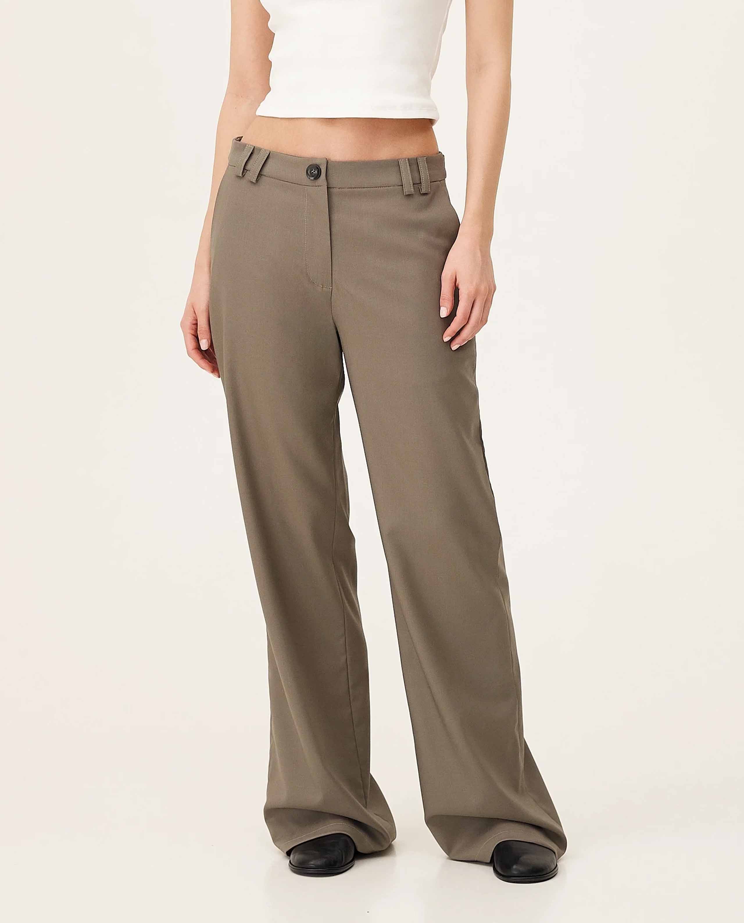 marché commun pantalon tailleur en laine vierge stone noyoco