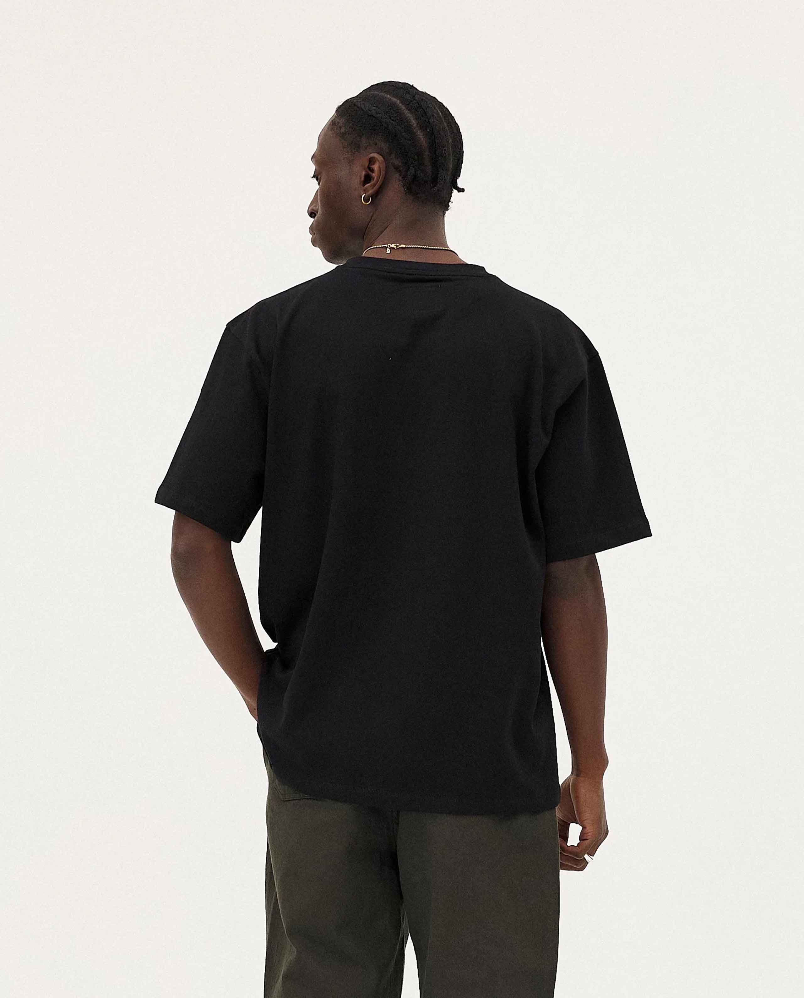 marché commun t-shirt oversize en coton bio noir noyoco