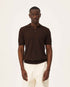 marché commun polo en coton bio marron chocolat noyoco
