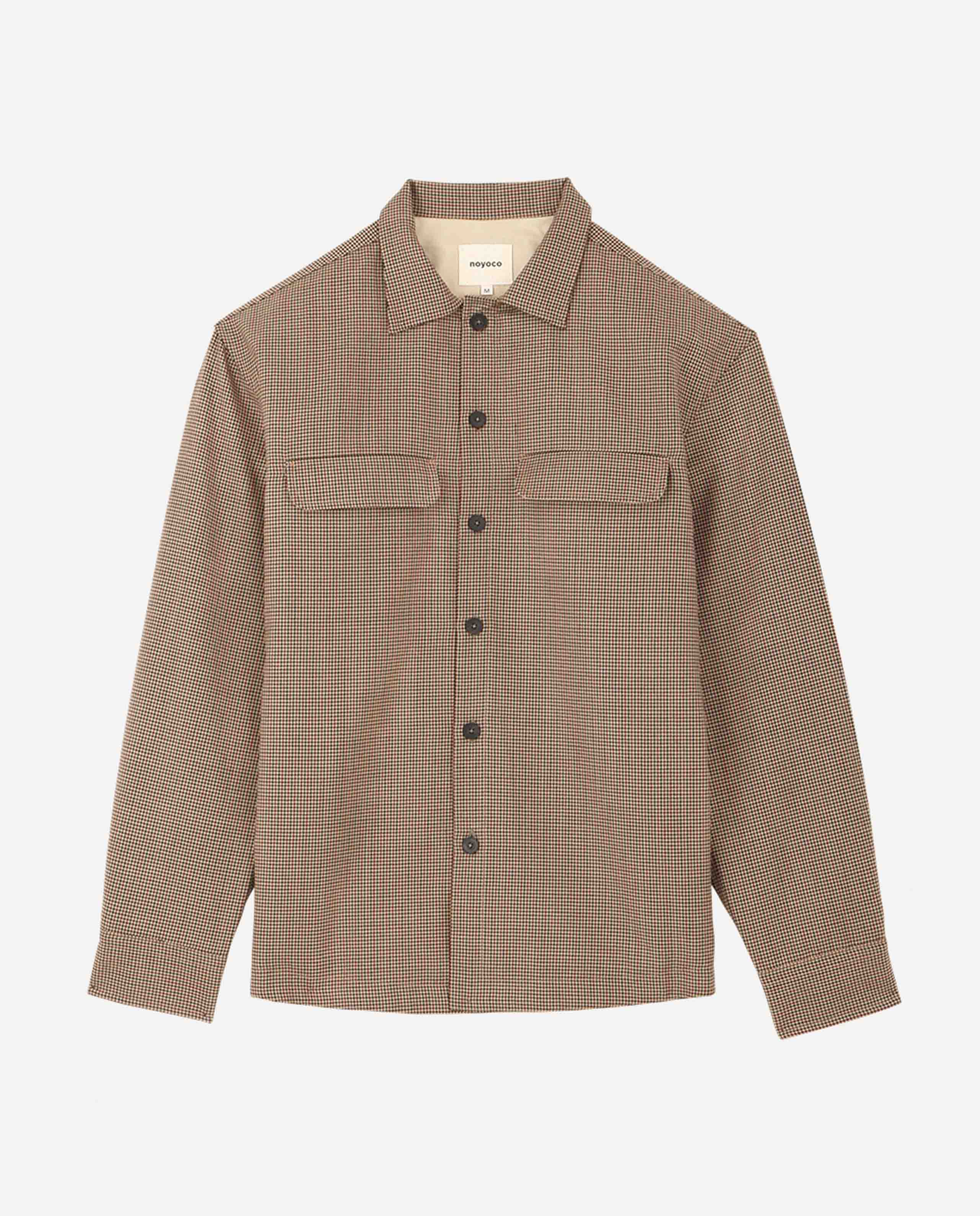 Surchemise en laine vierge pied de poule