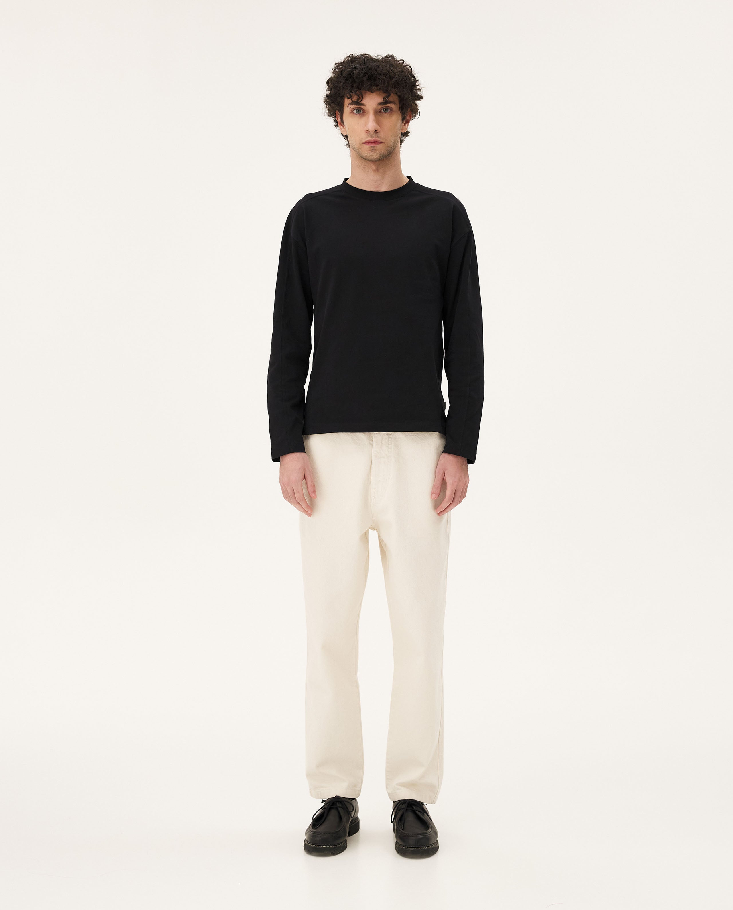 Marché Commun Pantalon large en coton bio homme ecru noyoco