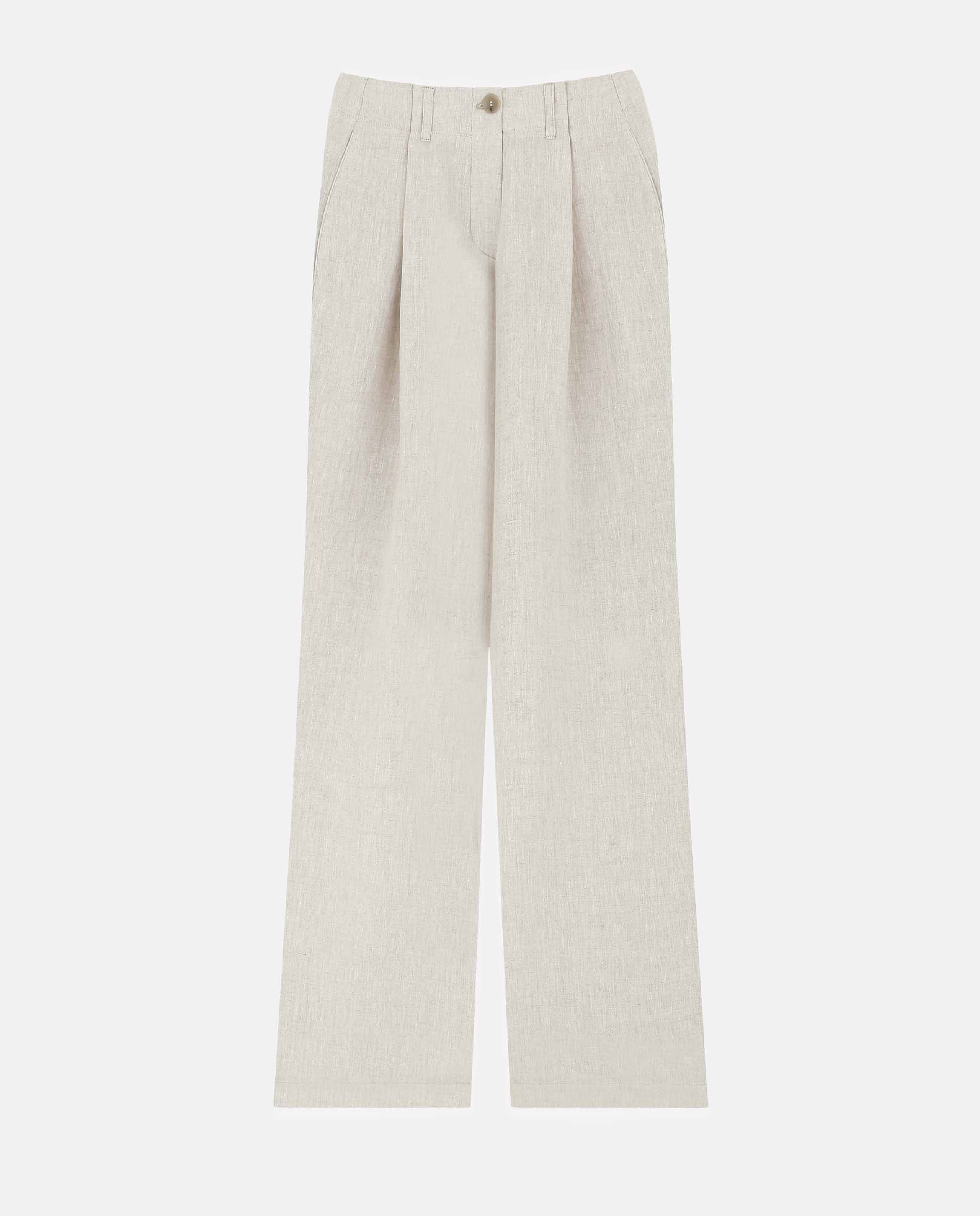 Marché Commun pantalon à pinces en lin femme noyoco