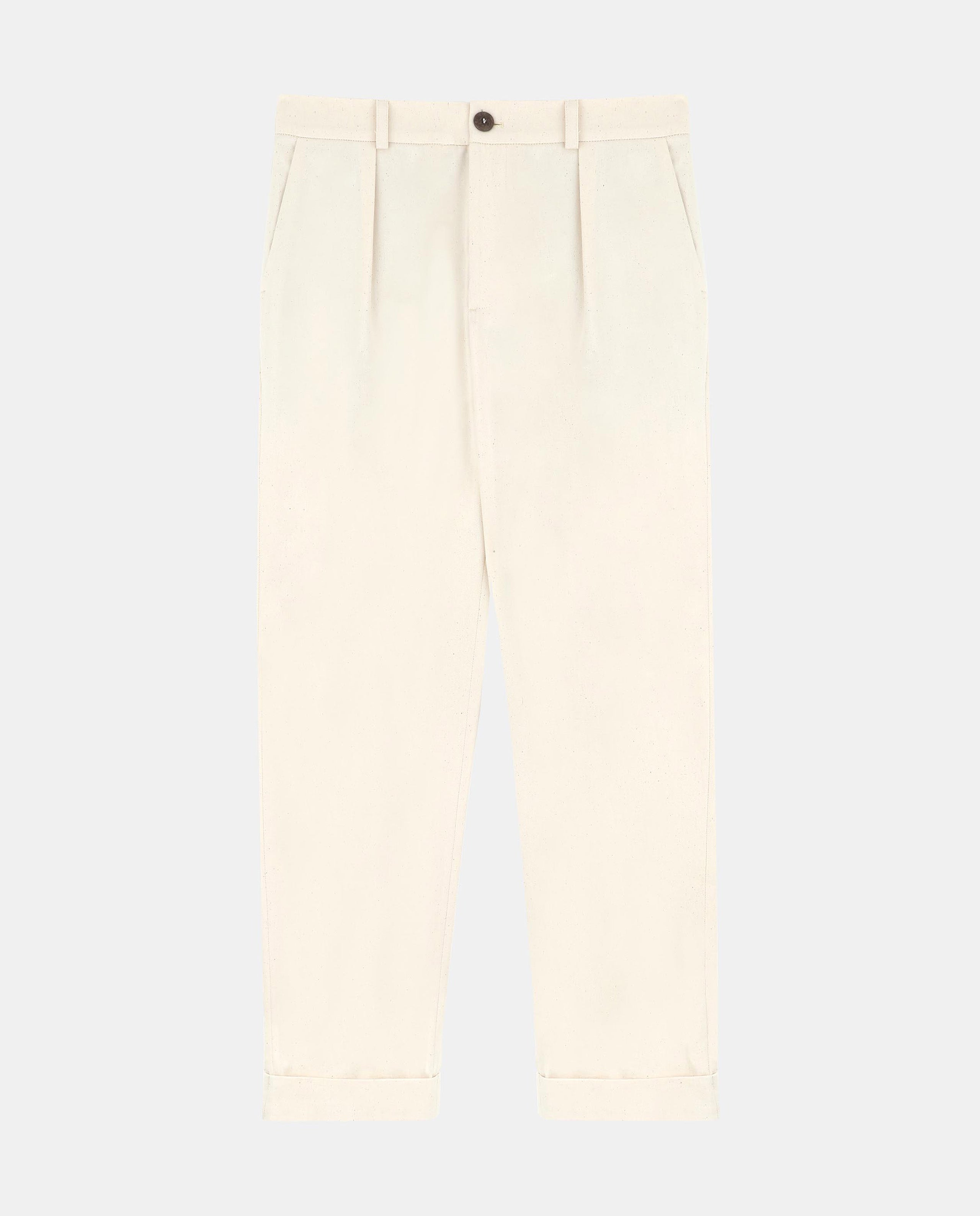 Pantalon à revers en coton bio