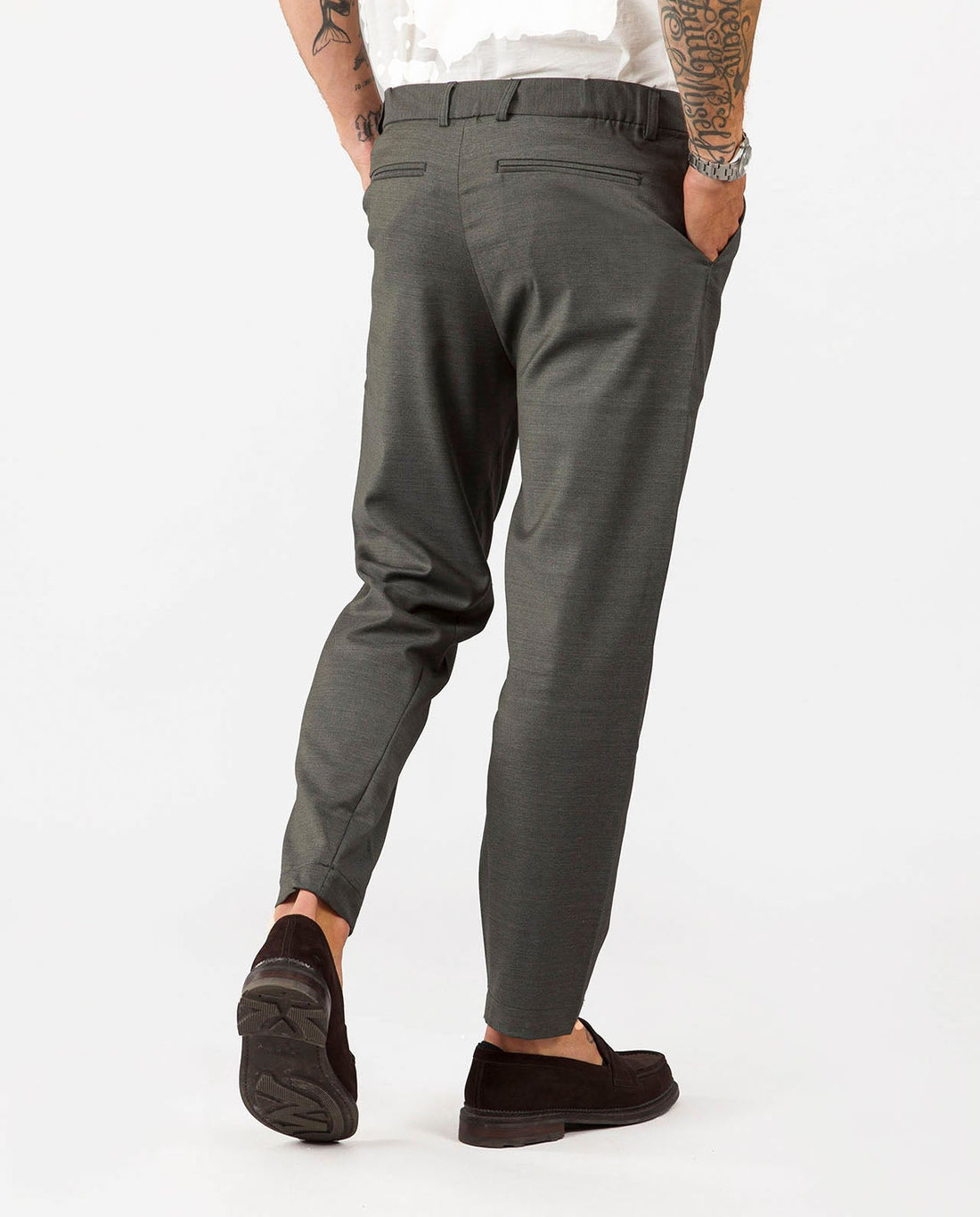 marche commun noyoco pantalon laine vierge khaki eco-responsable cigarette